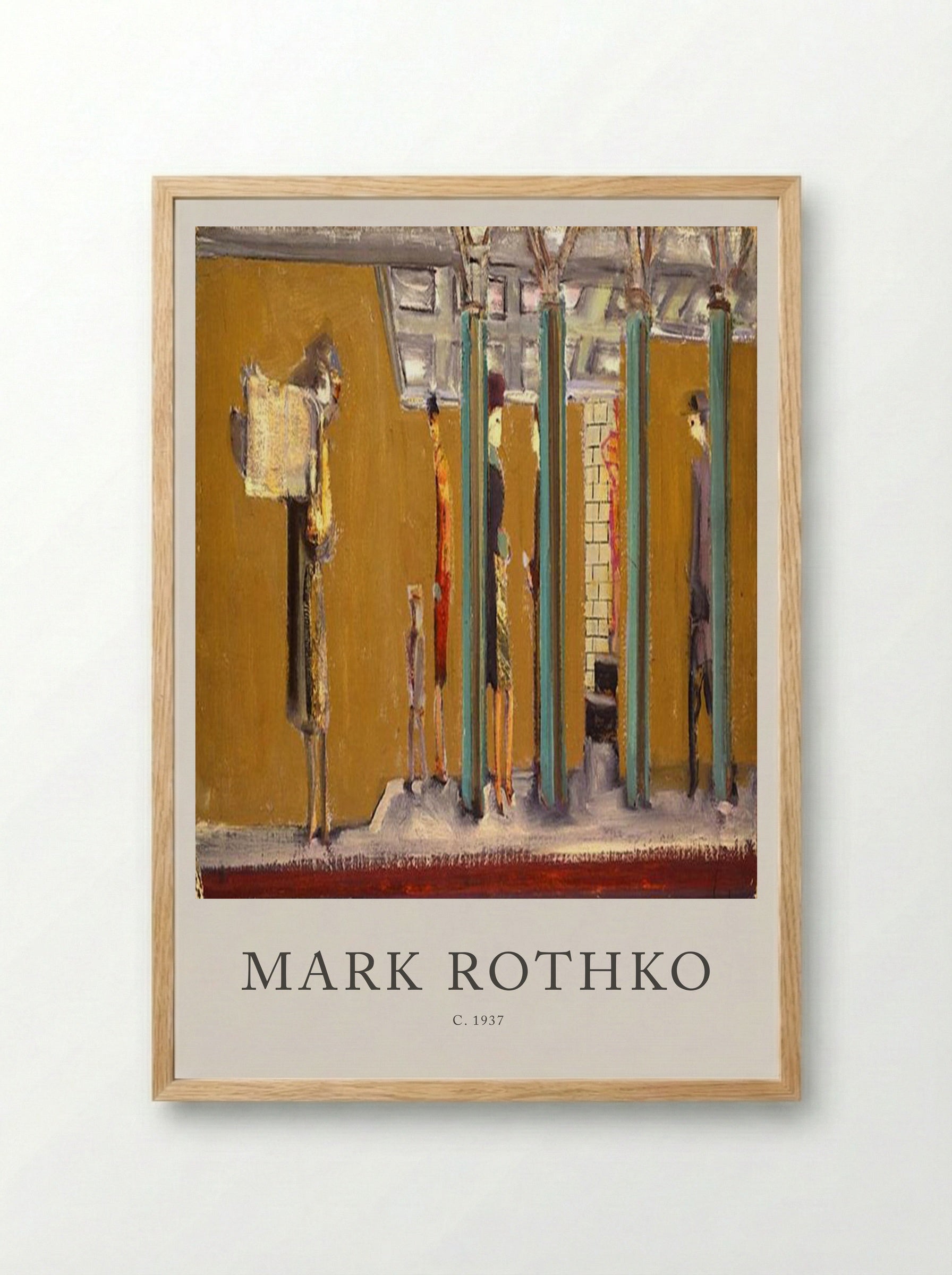 Untitled (Subway Scene) - Mark Rothko - Framed Print Wood