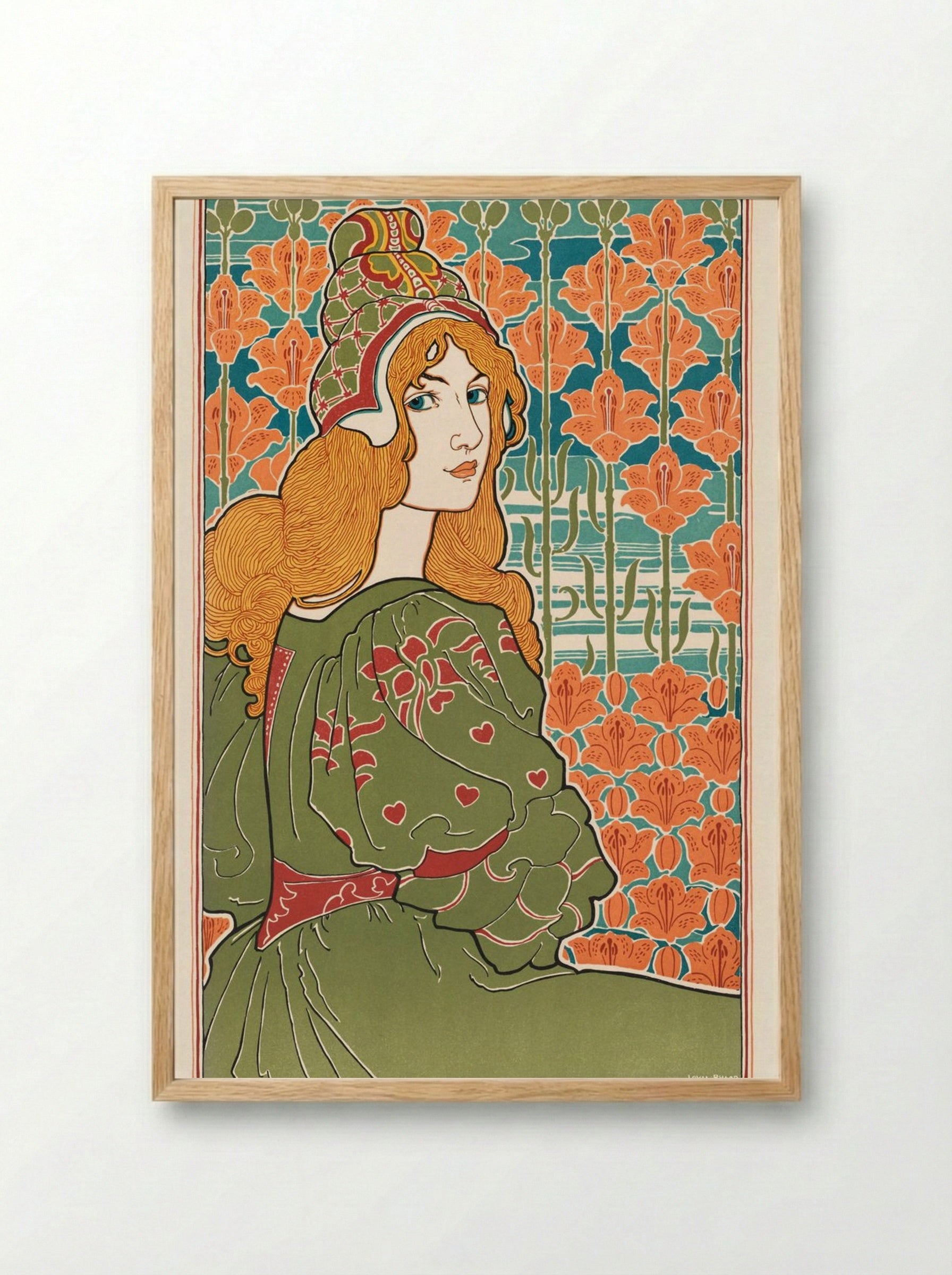Jane (L'Estampe Moderne) - Louis Rhead - Framed Print Wood