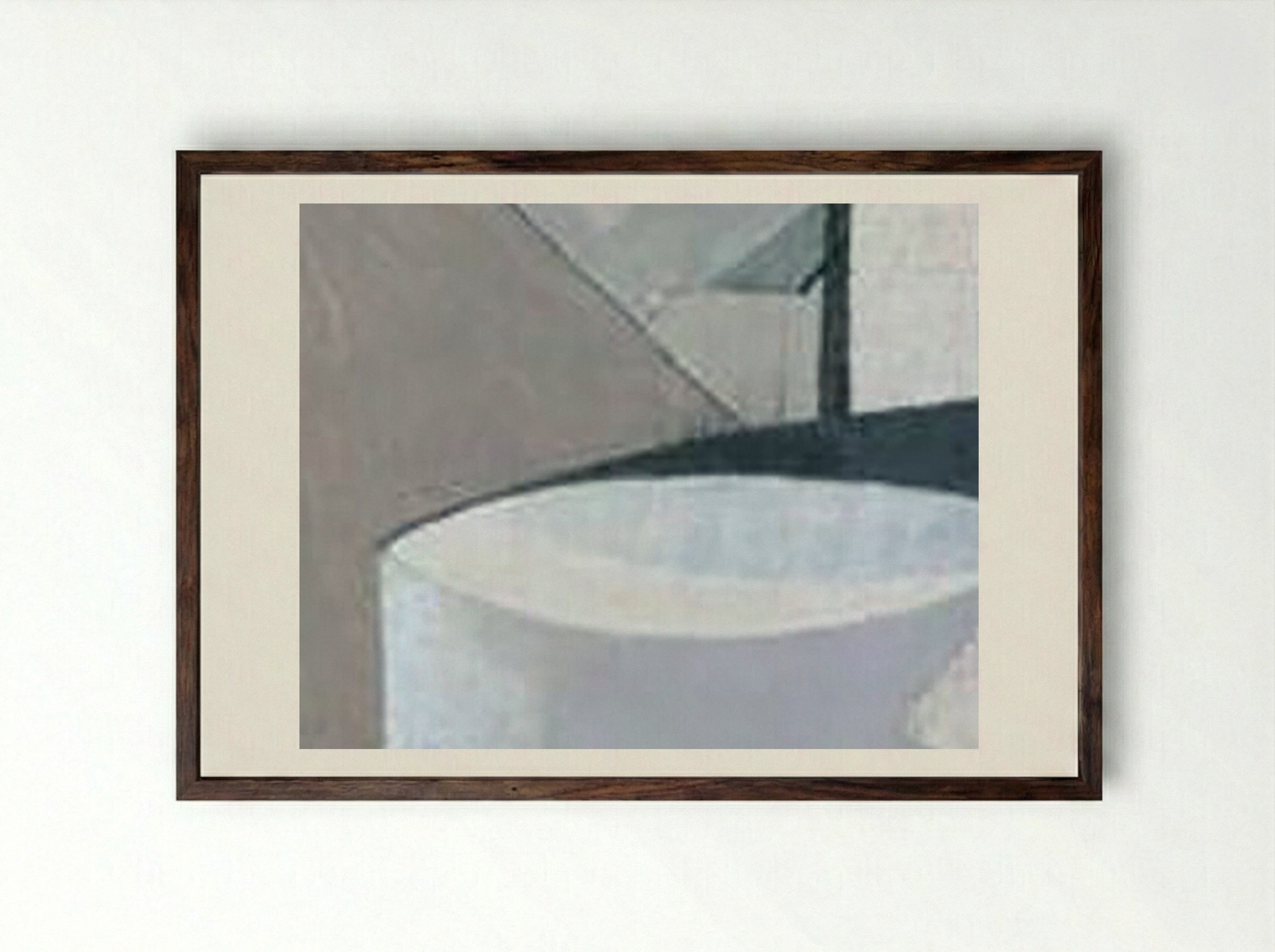 1943-45 (St Ives, Cornwall) - Ben Nicholson - Framed Print Dark Wood