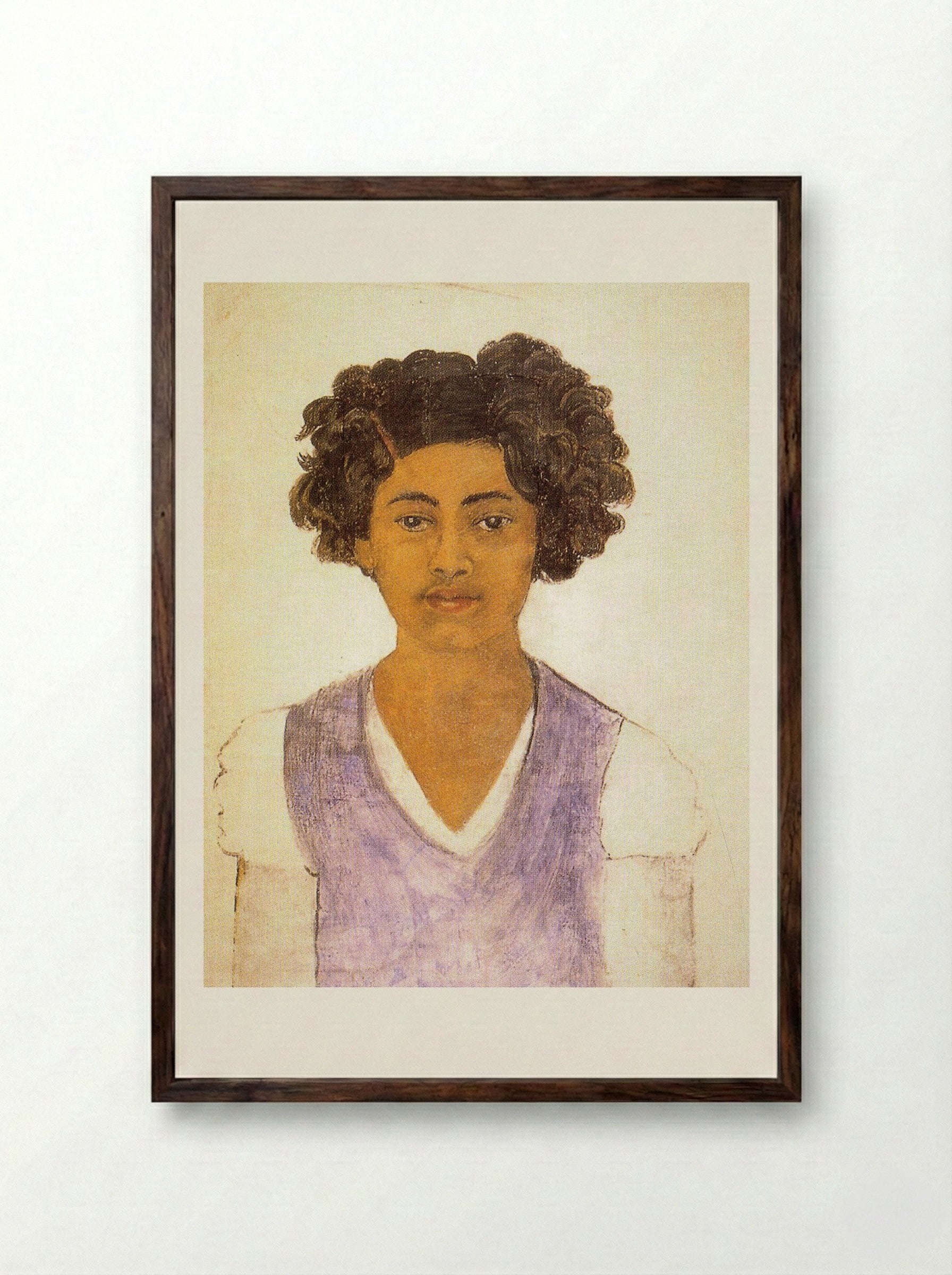 Self Portrait - Fine Art Print - Framed Print Dark Wood