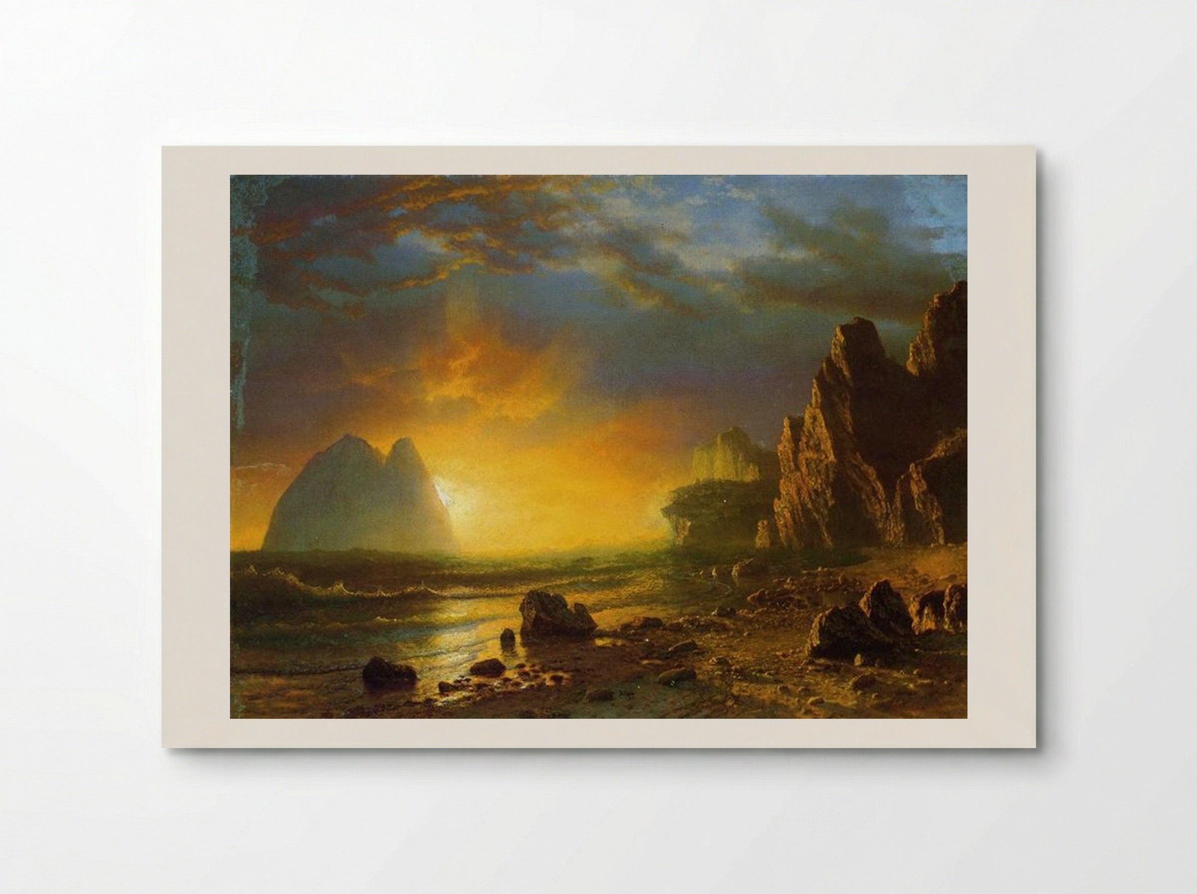 Sunset on the Coast - Albert Bierstadt - Poster