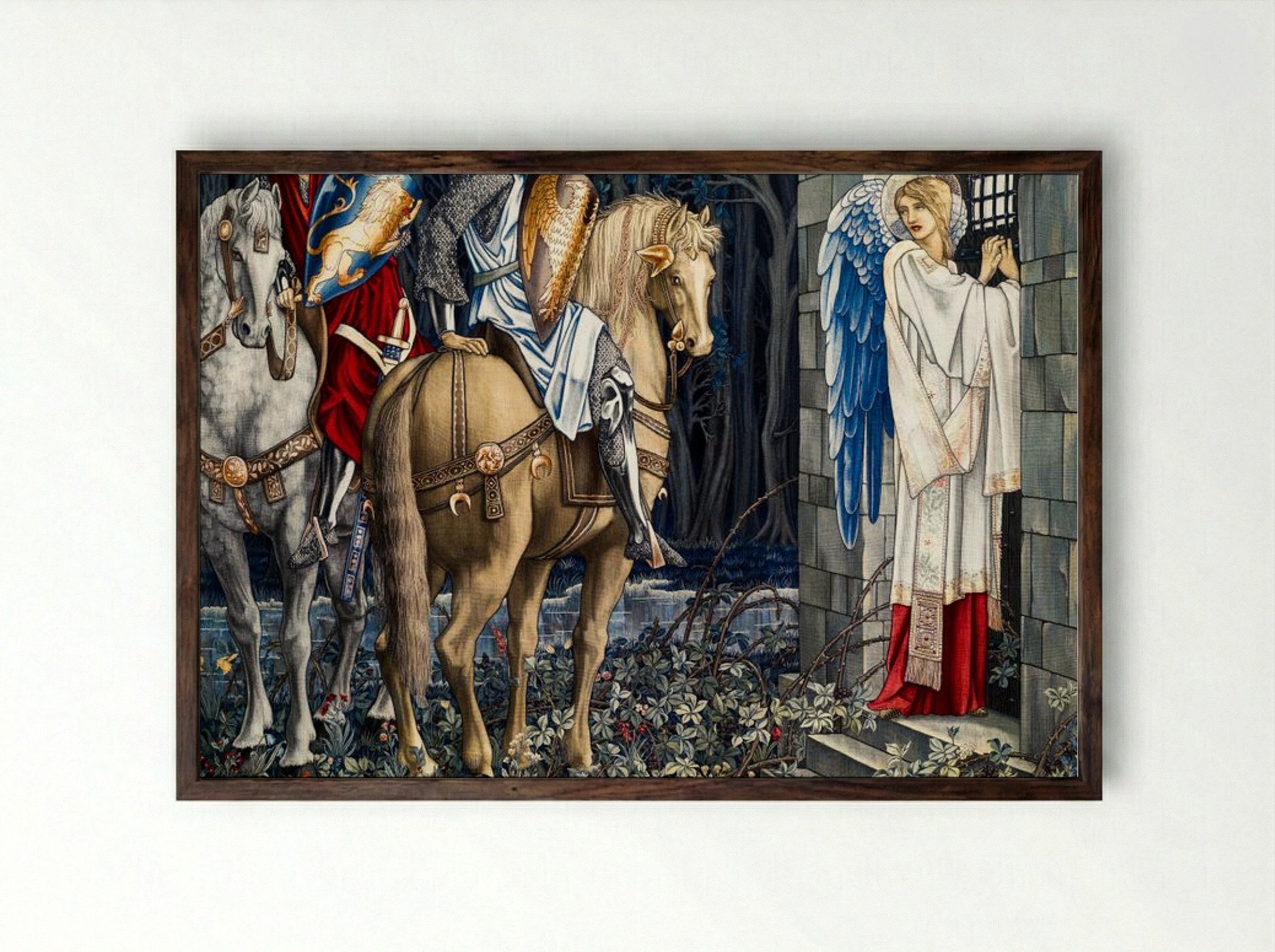 The Failure of Sir Gawaine - Edward Burne-Jones - Framed Print Dark Wood
