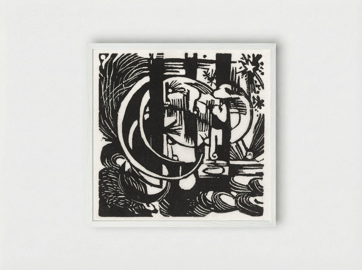 Lizards - Franz Marc - Framed Print White