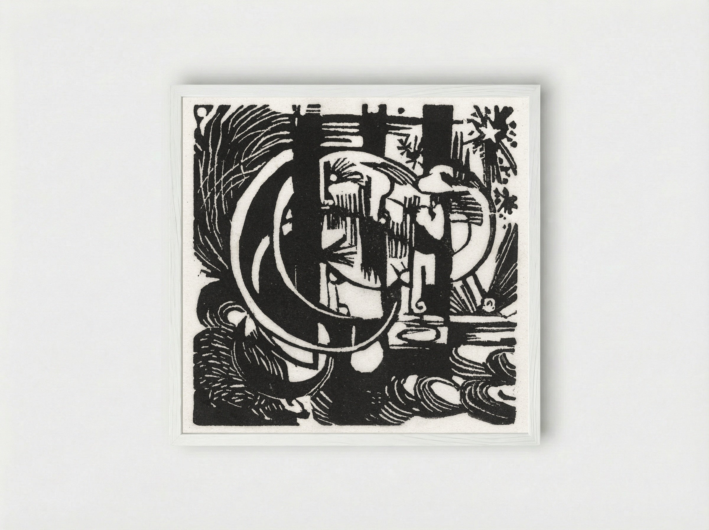 Lizards - Franz Marc - Framed Print White