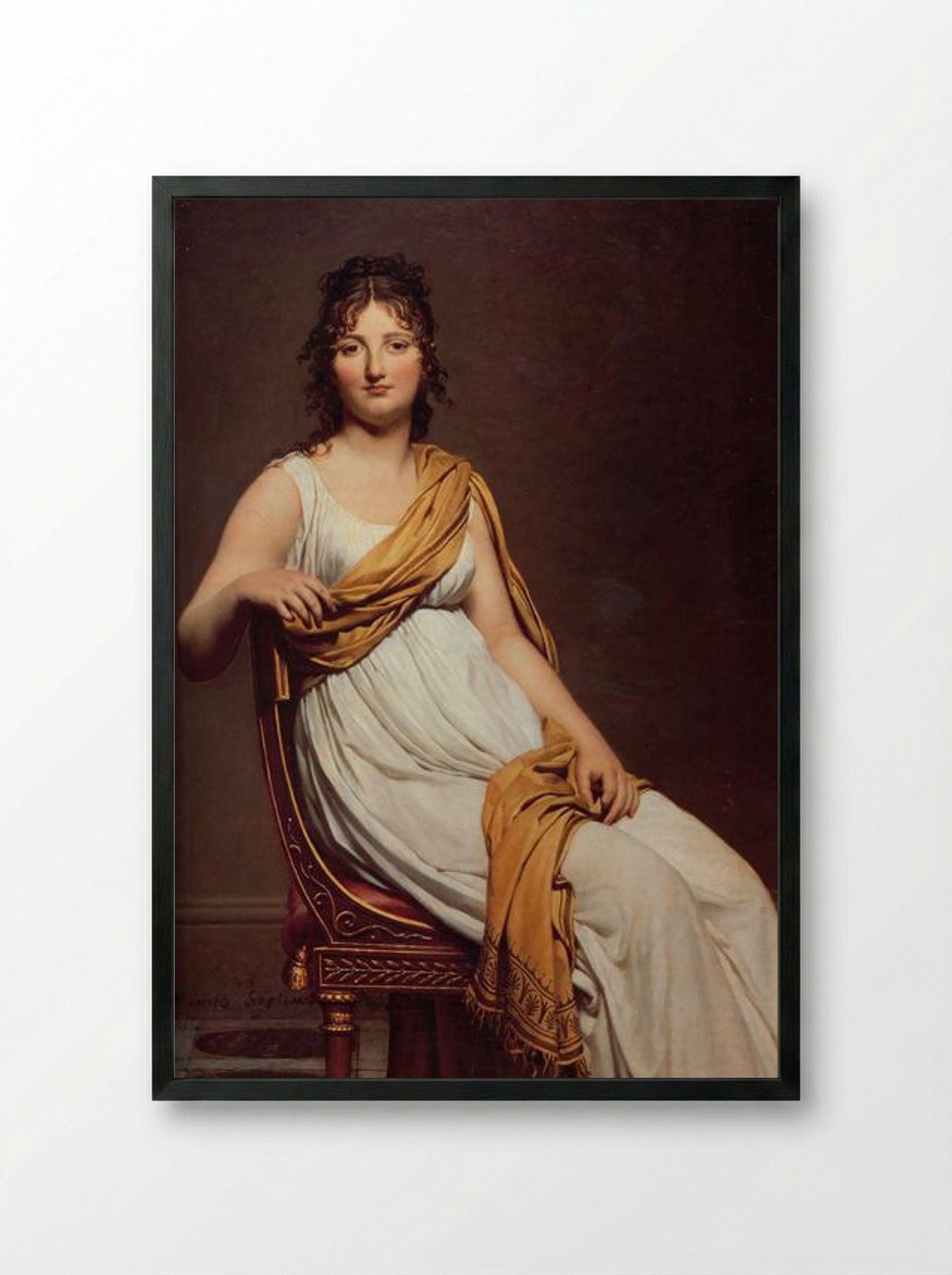 Portrait of Madame Raymond de Verninac - Jacques-Louis David - Framed Print Black