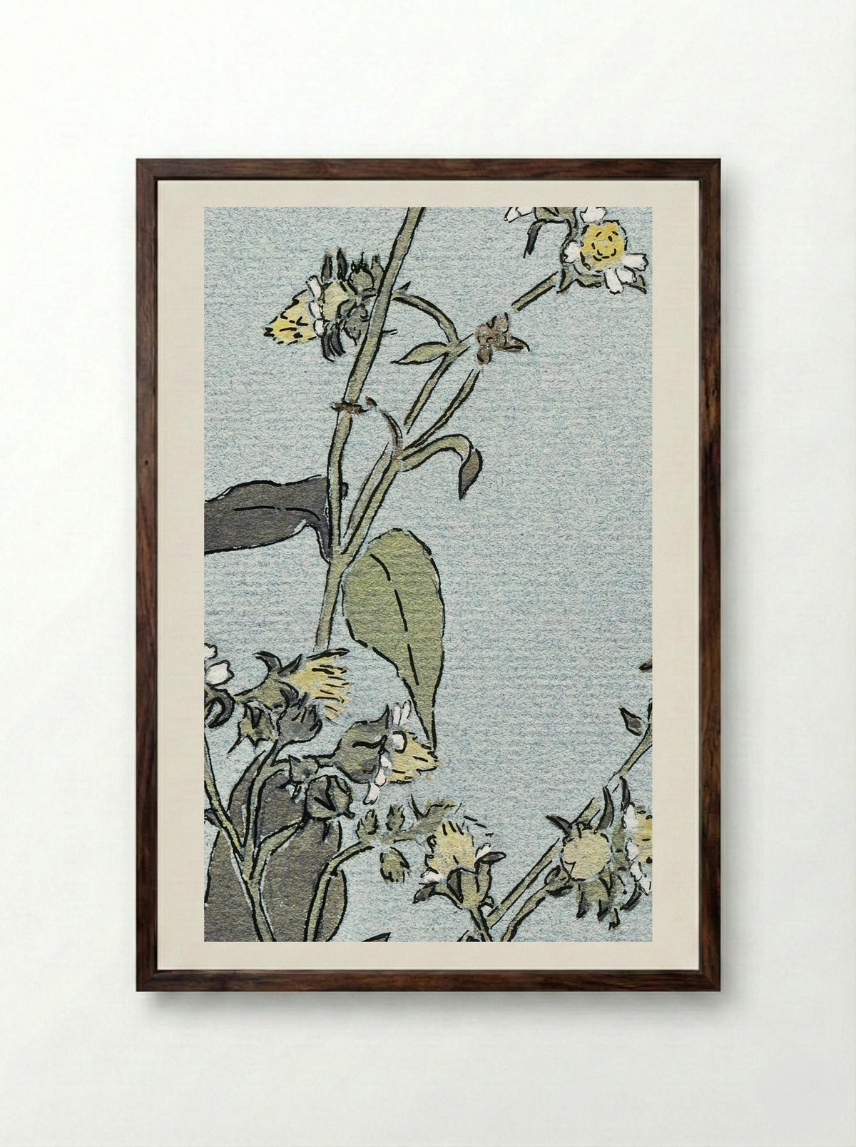 Leaf Cup (1915) - Hannah Borger Overbeck - Framed Print Dark Wood