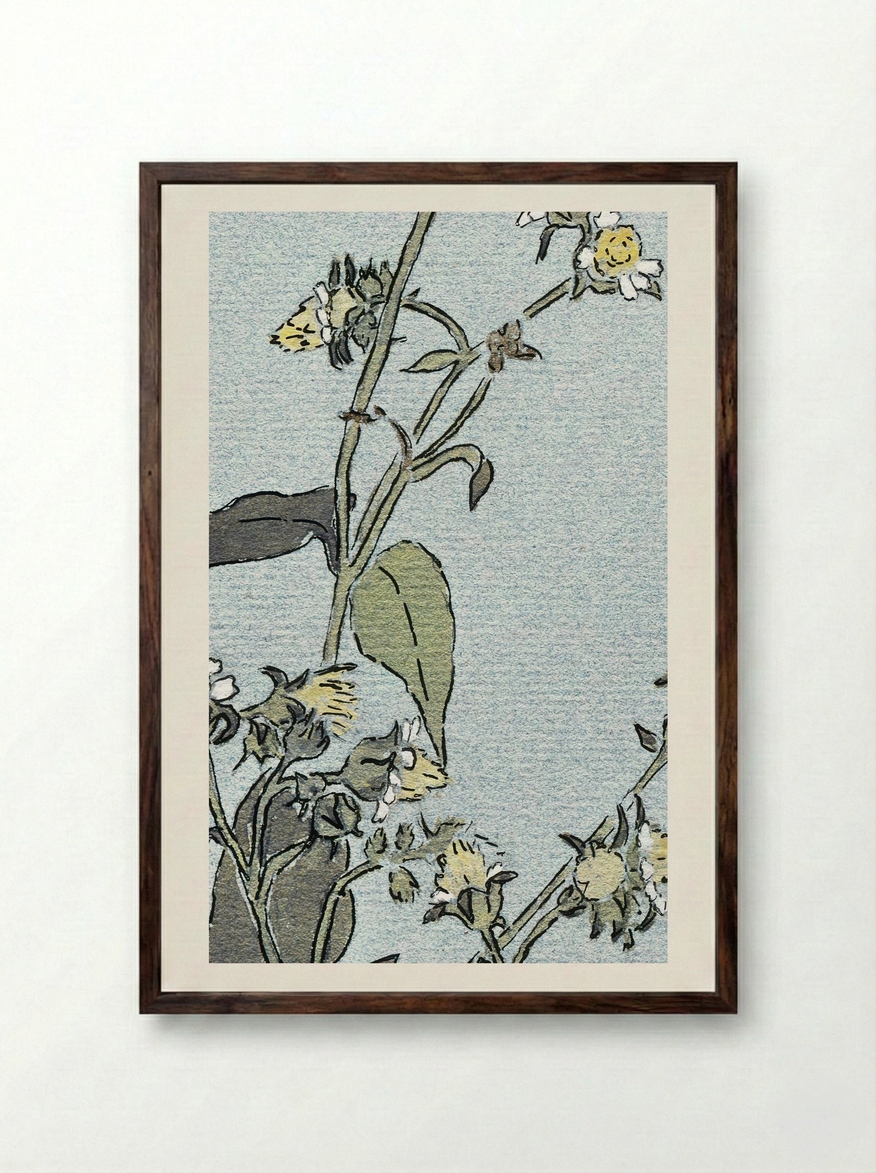 Leaf Cup (1915) - Hannah Borger Overbeck - Framed Print Dark Wood