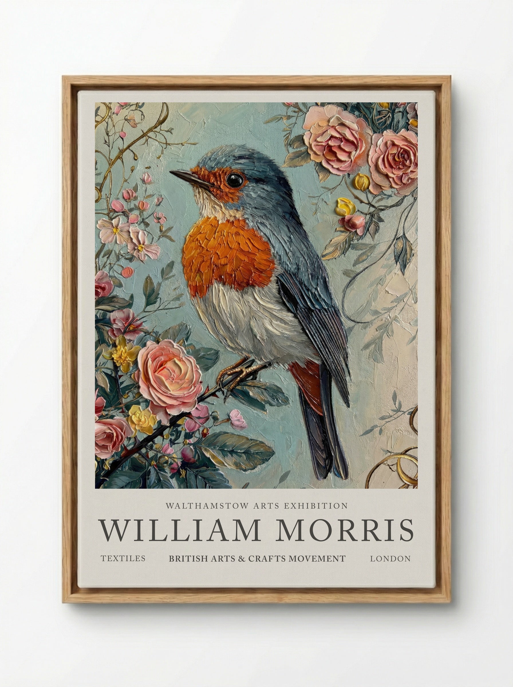 Robin Radiance - William Morris - Framed Canvas Wood
