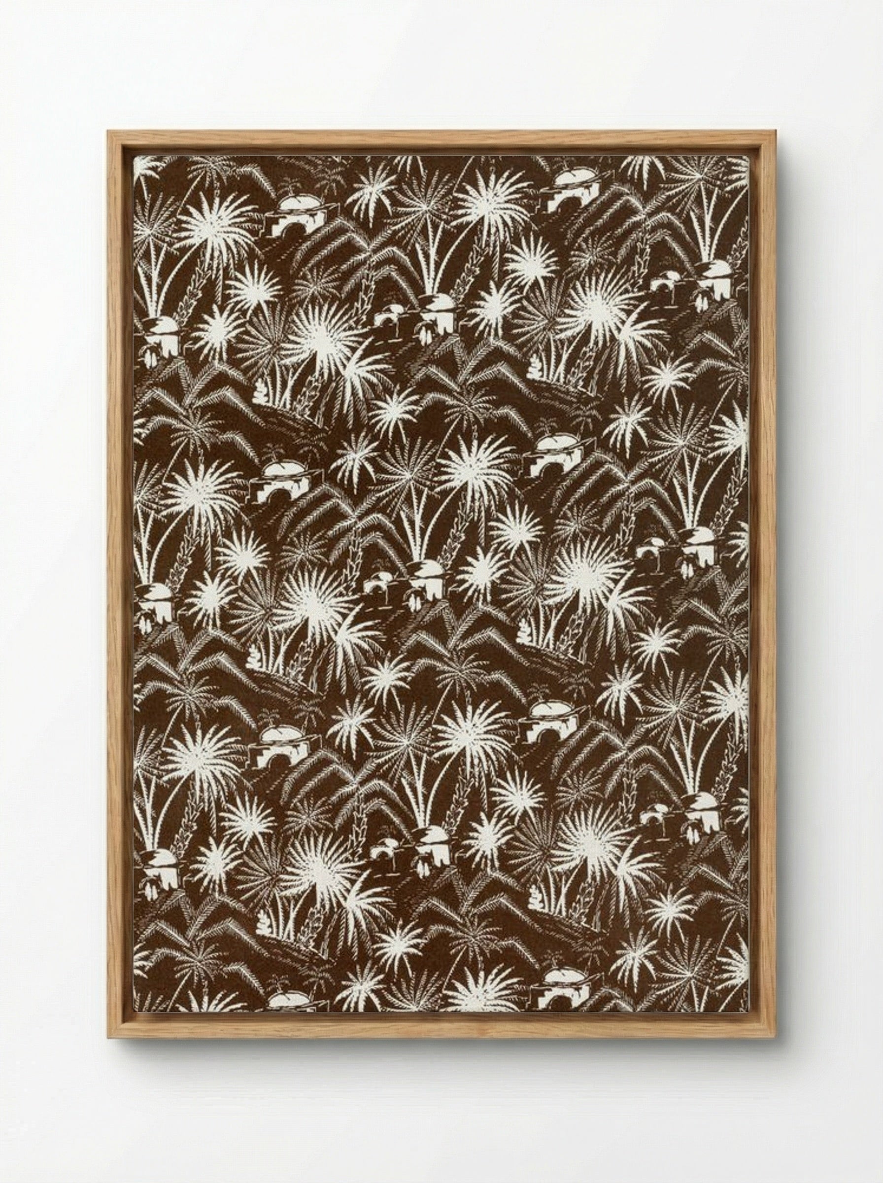 White Palm Trees - Charles Goy - Framed Canvas Wood