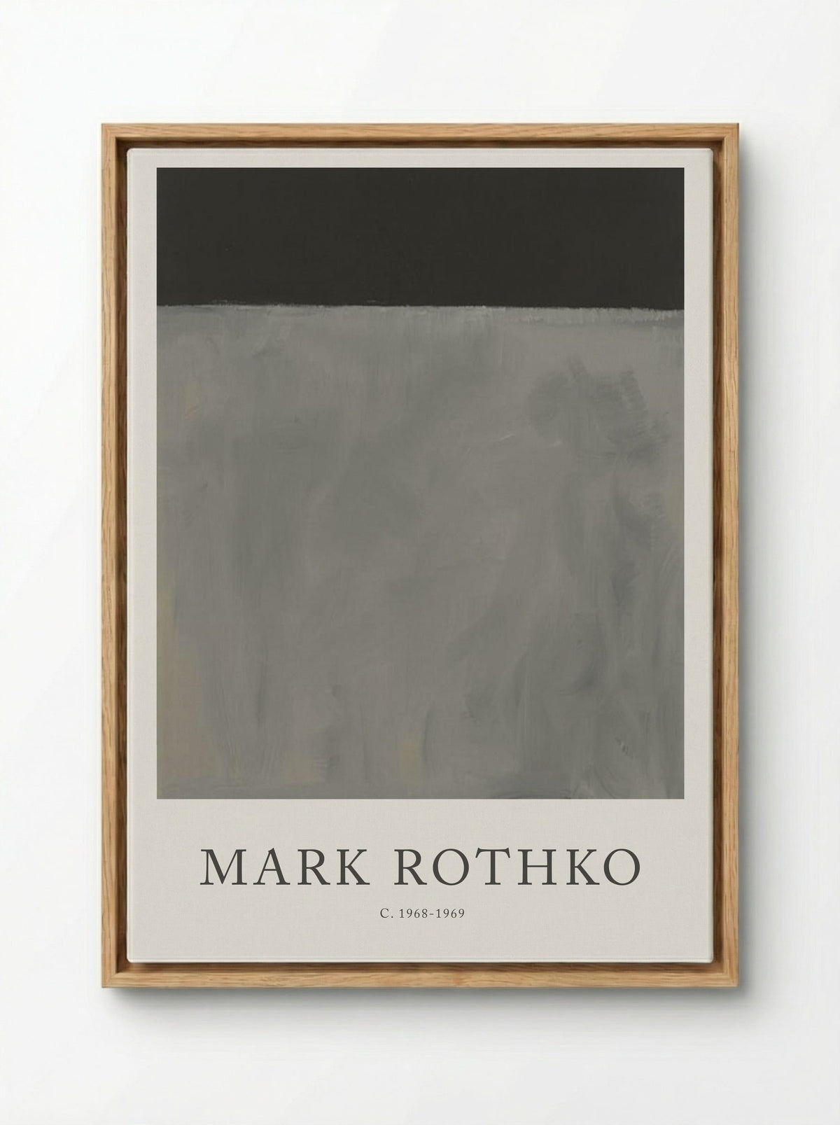 Untitled (Grey and Black) - Mark Rothko - Framed Canvas Wood
