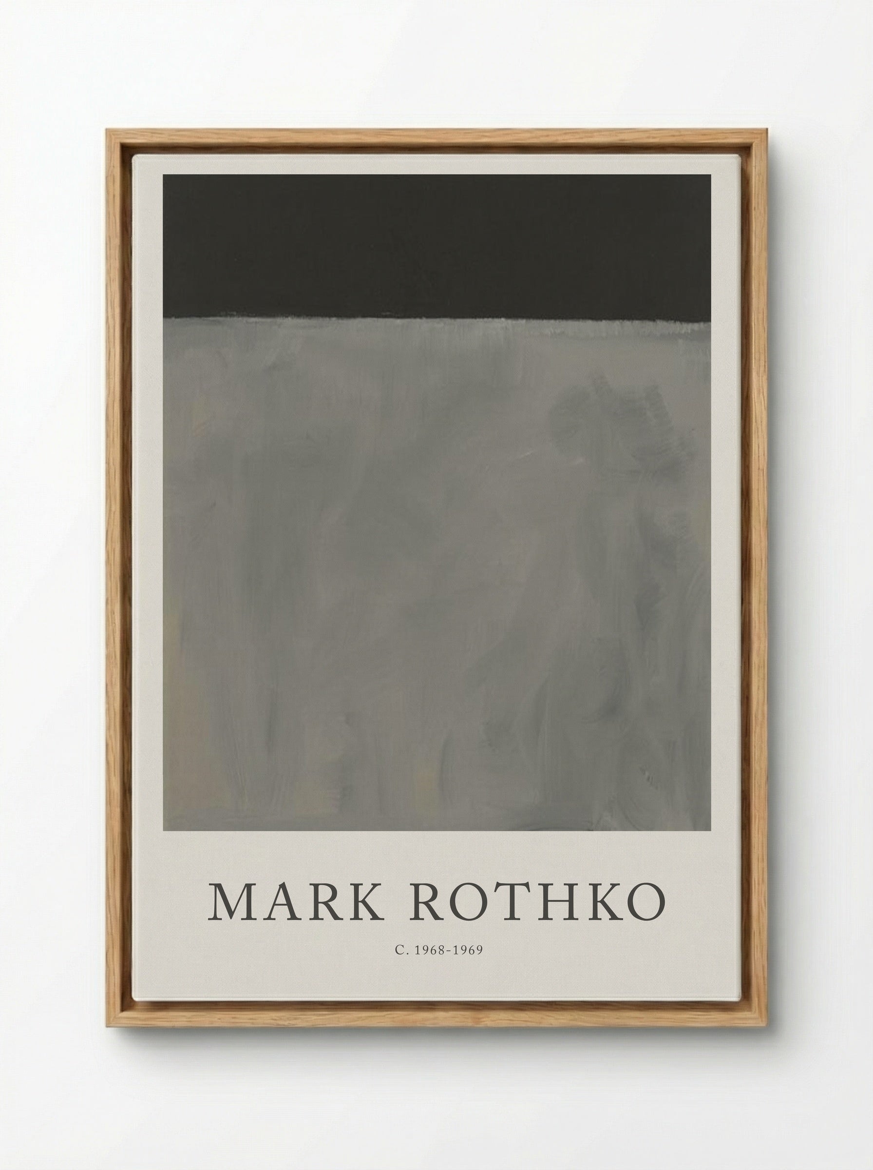 Untitled (Grey and Black) - Mark Rothko - Framed Canvas Wood