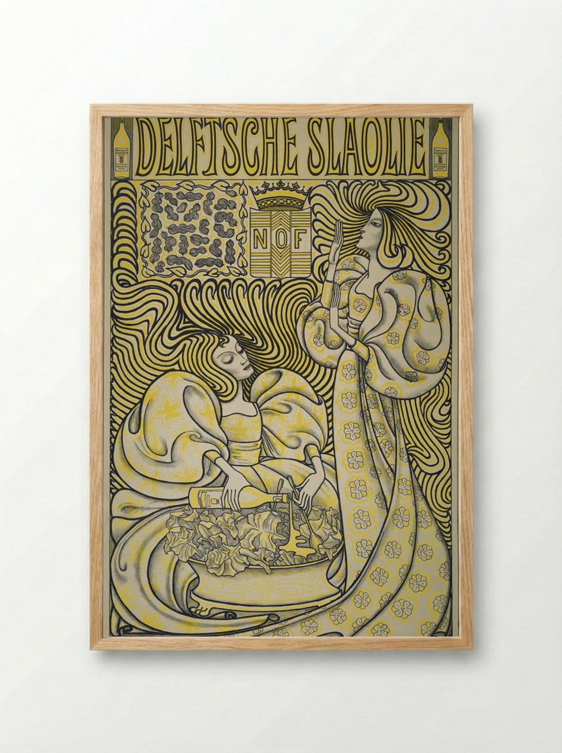 Poster for Delft Salad Oil - Jan Toorop - Framed Print Wood
