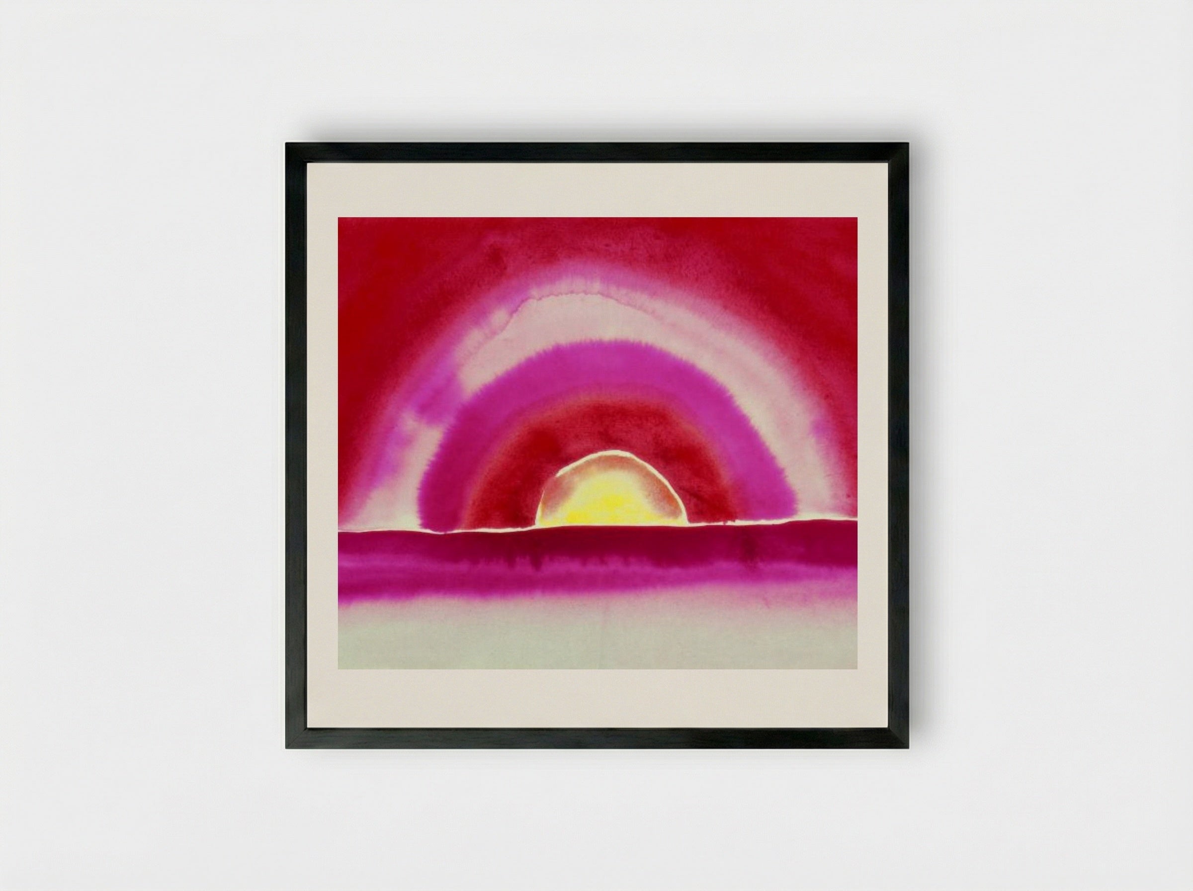 Sunrise - Georgia O'Keeffe - Framed Print Black