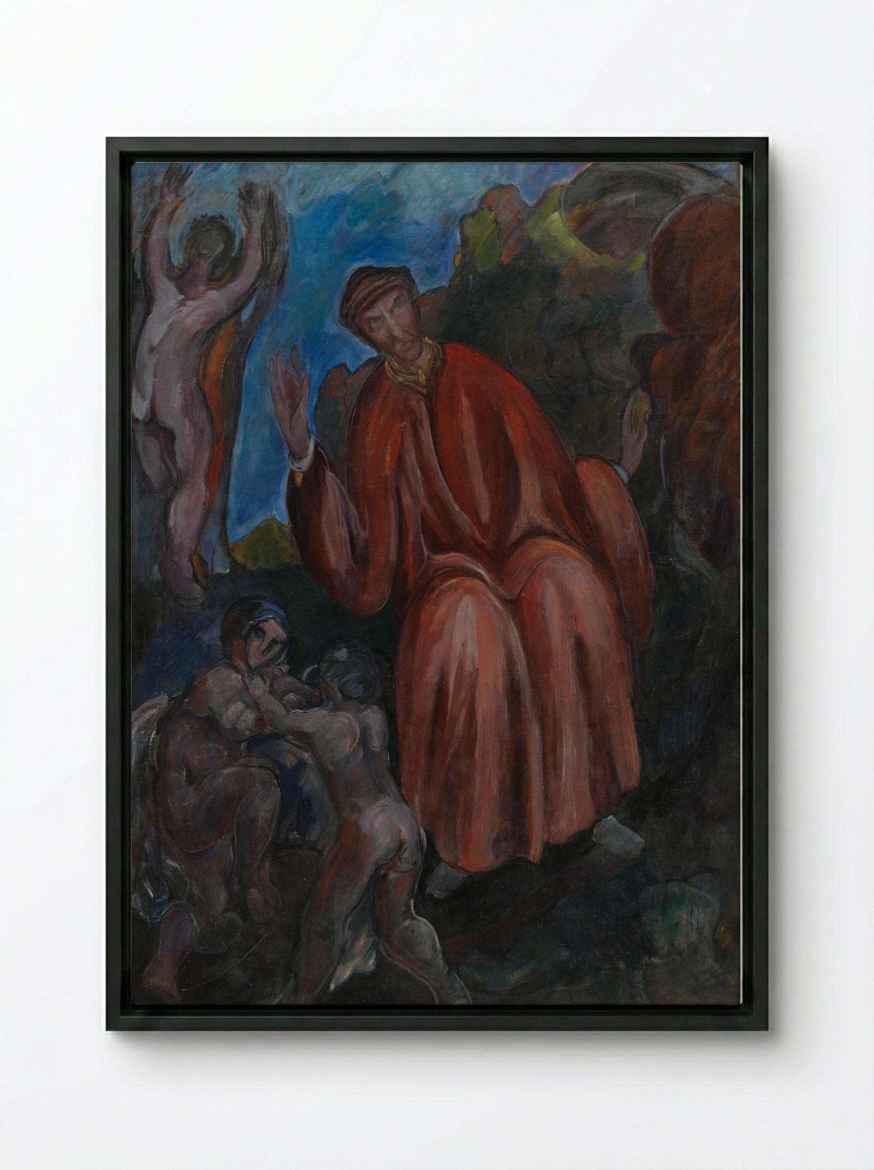 Dante. Prophets, Opus I - Jens Adolf Jerichau - Framed Canvas Black