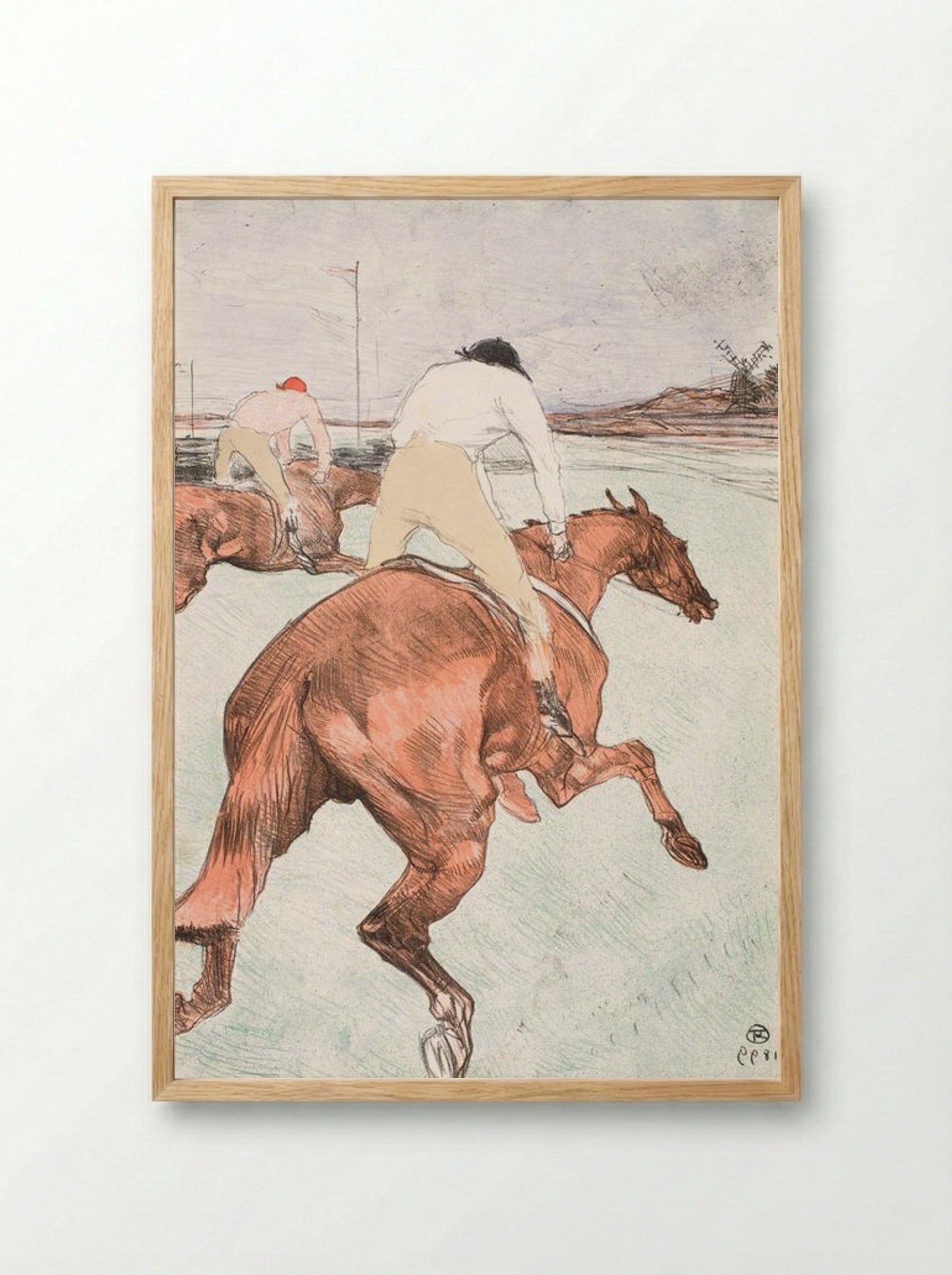 Le Jockey - Henri de Toulouse-Lautrec - Framed Print Wood