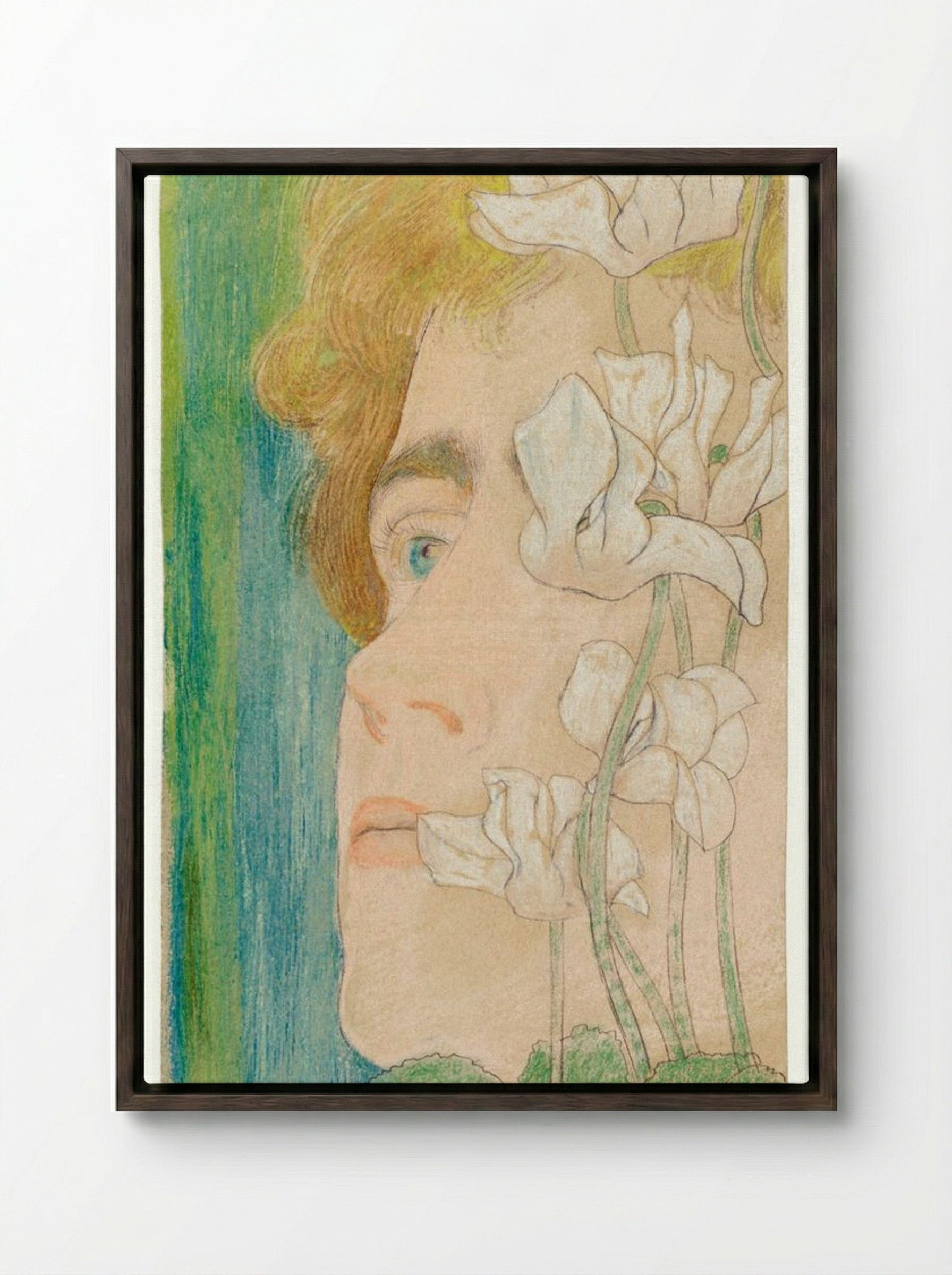 Marguerite - Jan Toorop - Framed Canvas Dark Wood
