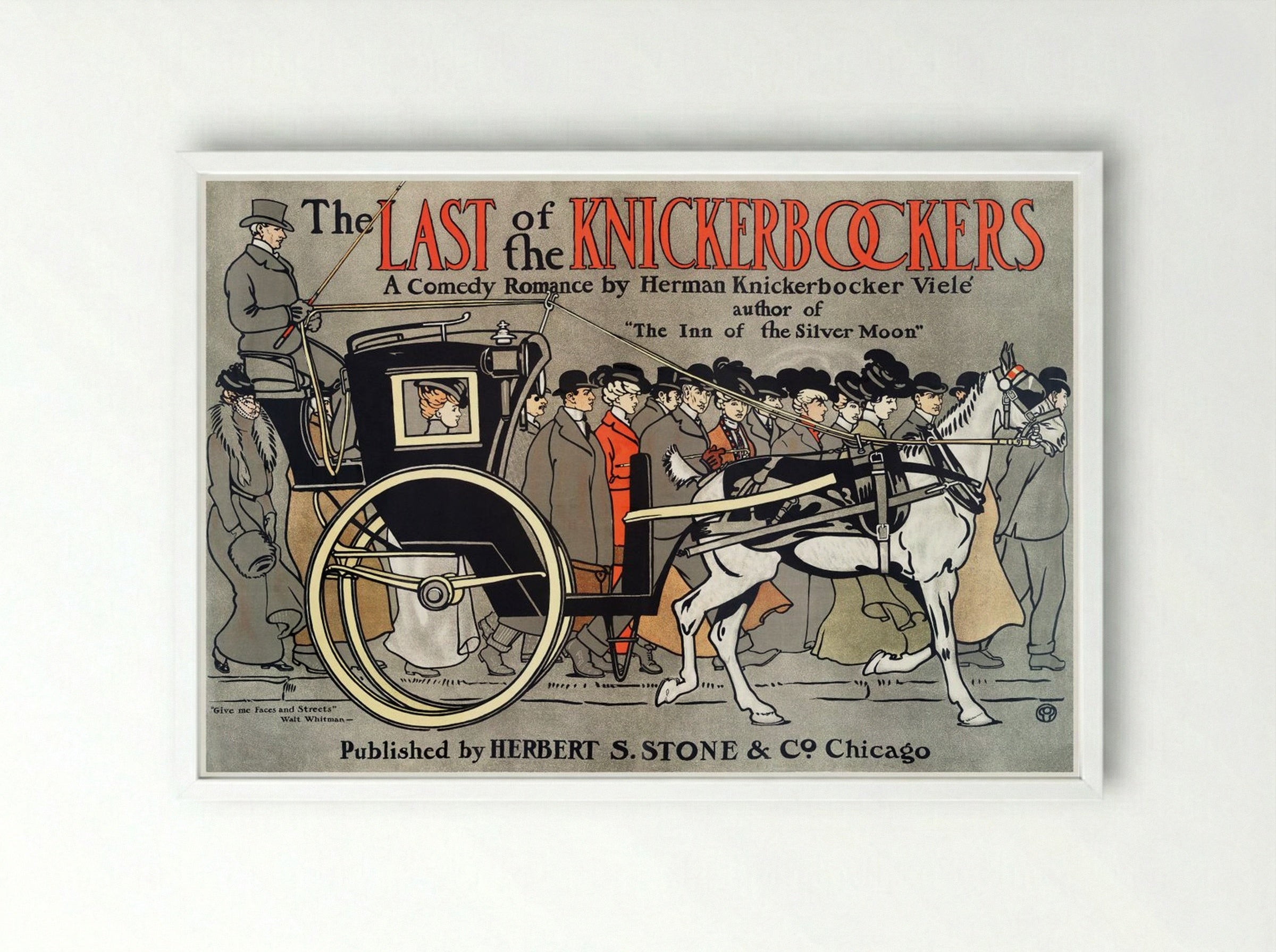 The Last of the Knickerbockers - Edward Penfield - Framed Print White