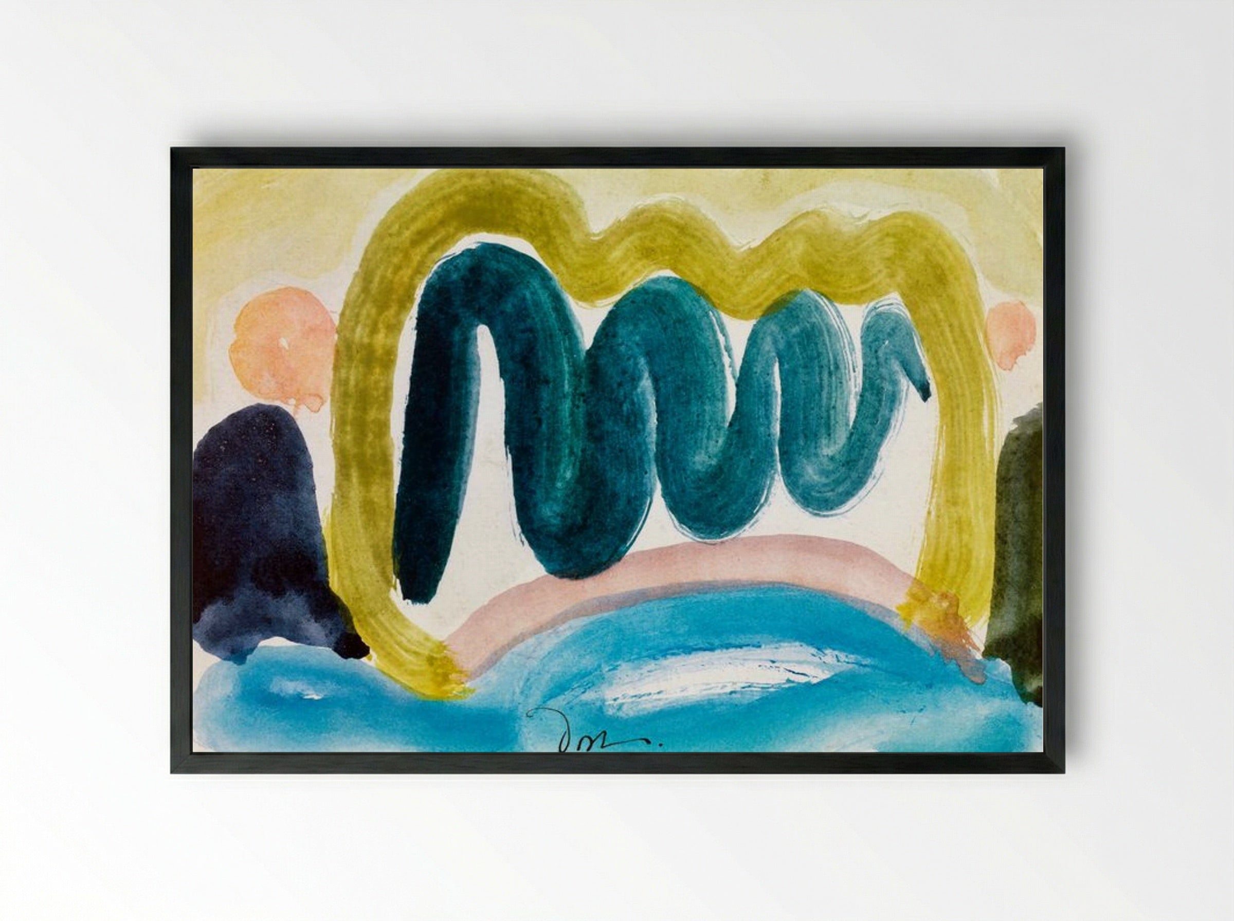 S' Pond in Sunlight - Arthur Dove - Framed Print Black