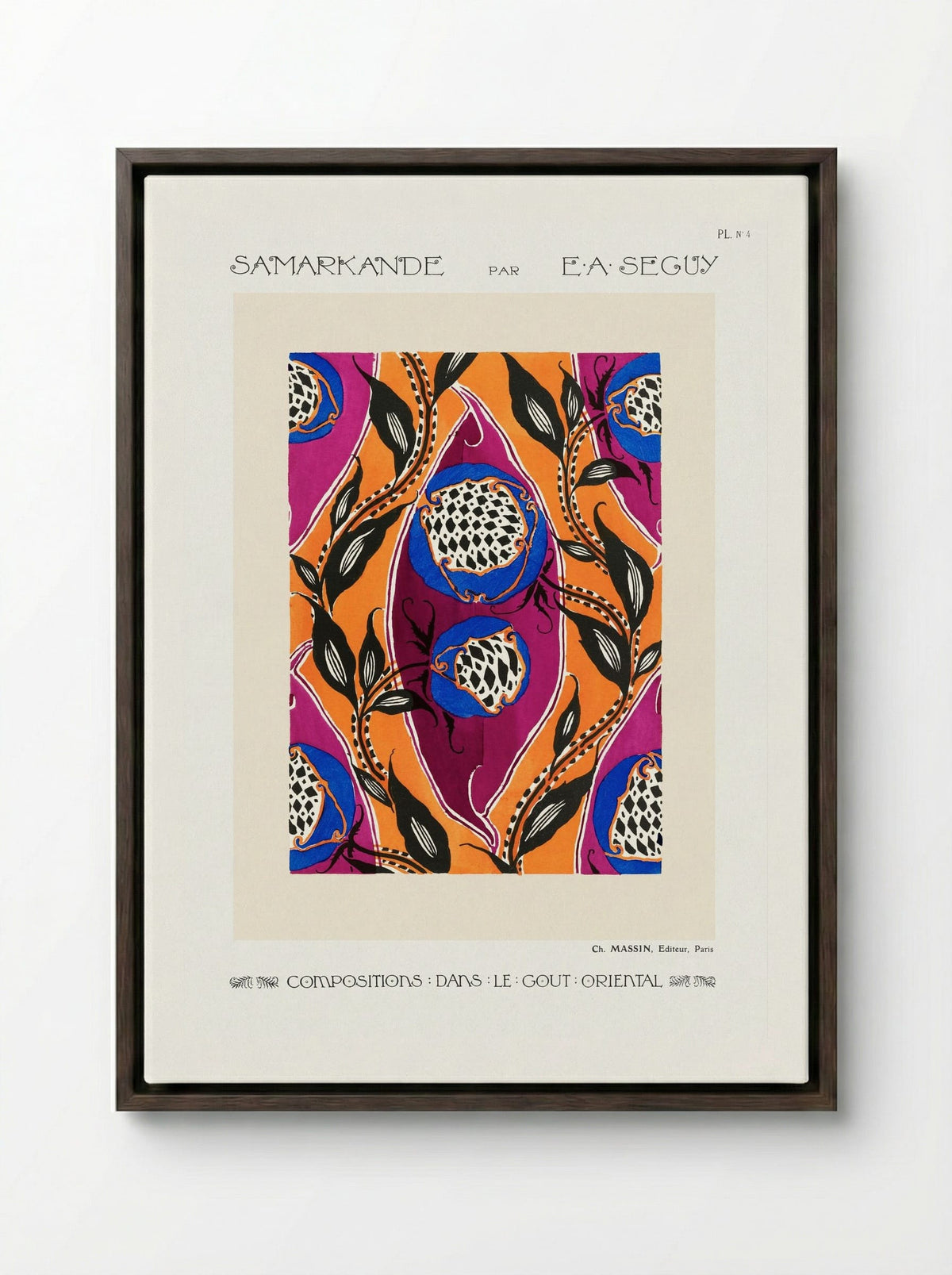 Samarkande, Planche No. 4 - Émile-Allain Séguy - Framed Canvas Dark Wood