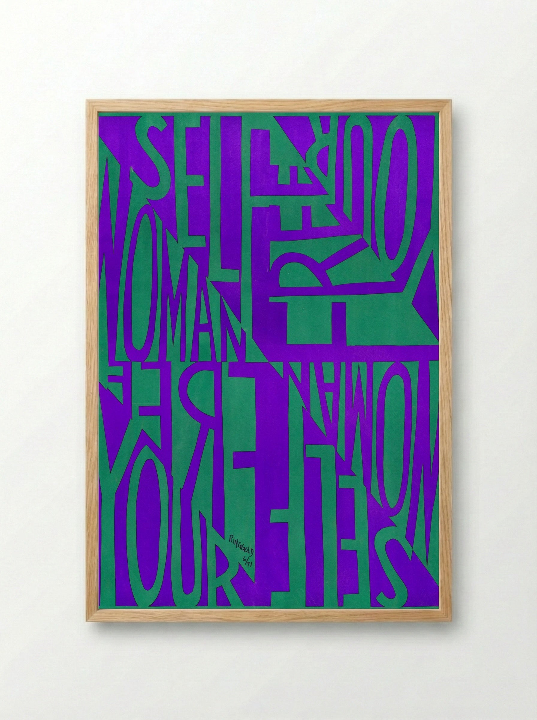 Free Woman, Free Yourself - Faith Ringgold - Framed Print Wood