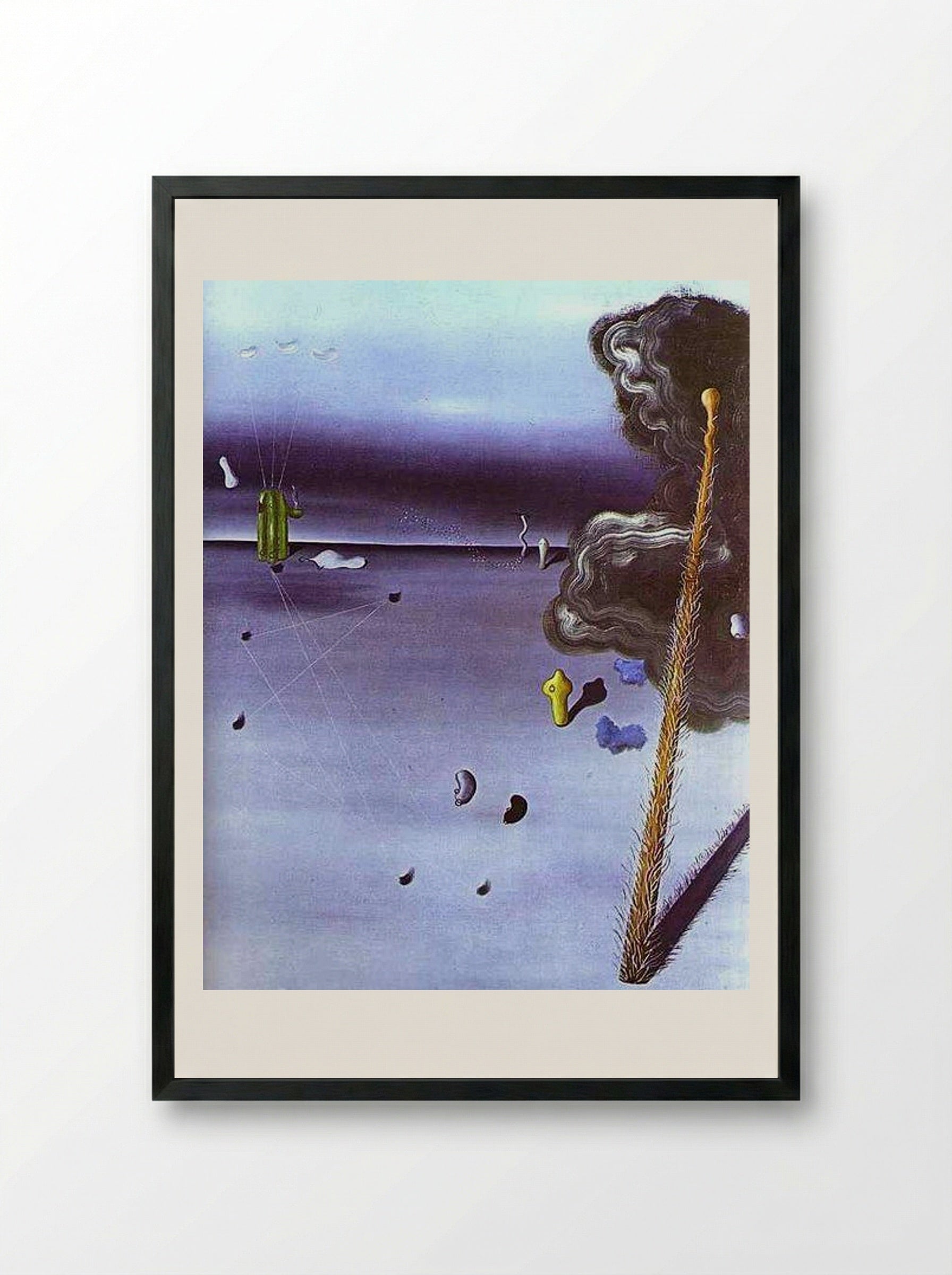 Mama, Papa is Wounded! - Yves Tanguy - Framed Print Black