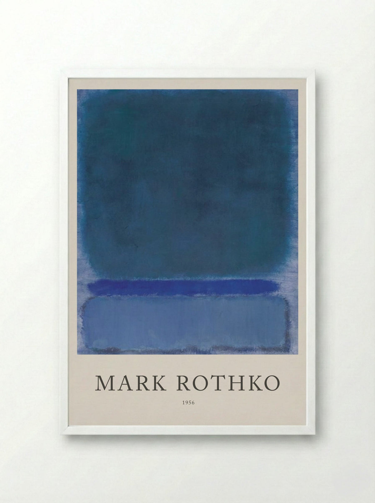 Untitled (Blue, Green and Blue) - Mark Rothko - Framed Print White