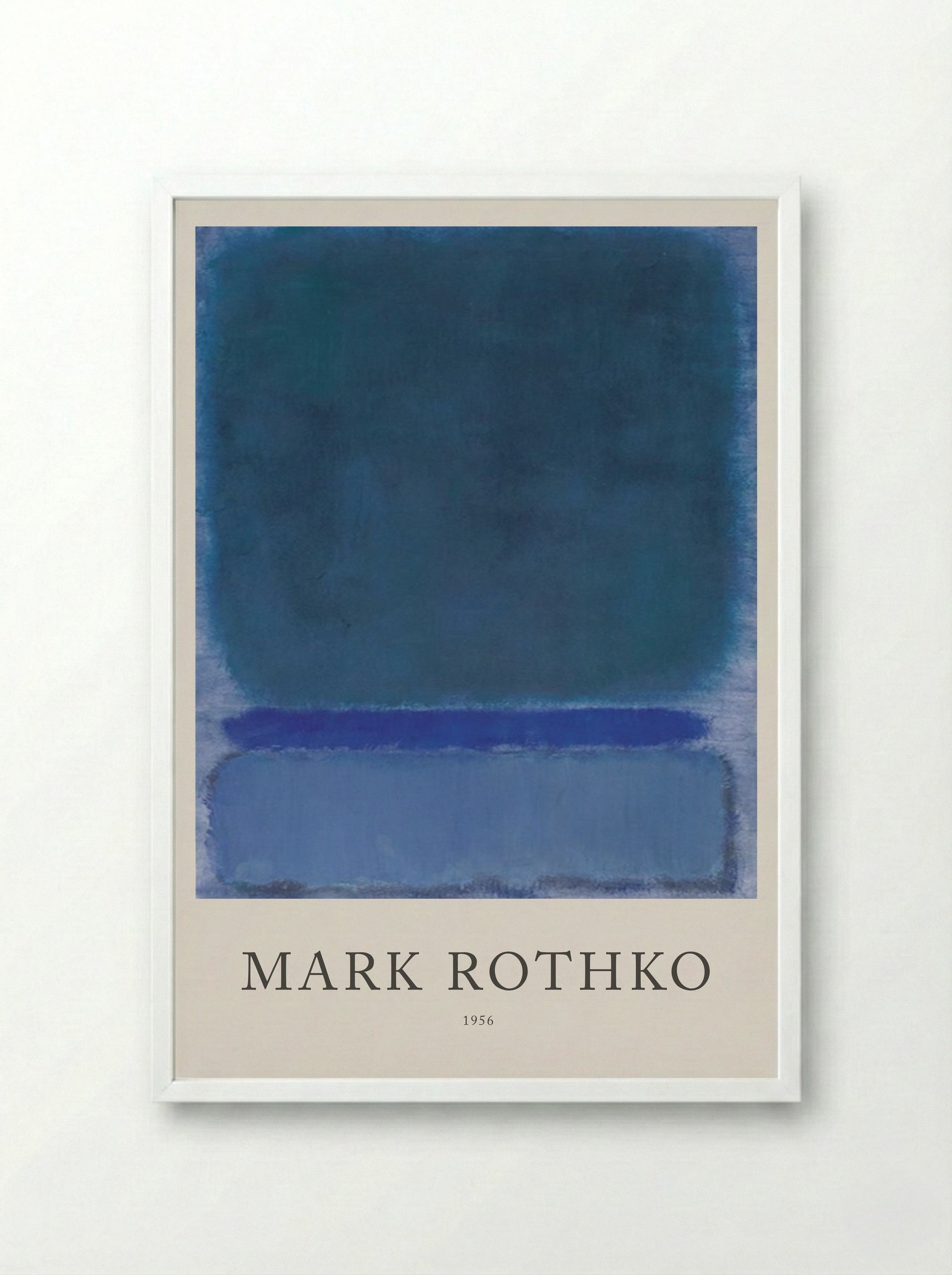 Untitled (Blue, Green and Blue) - Mark Rothko - Framed Print White