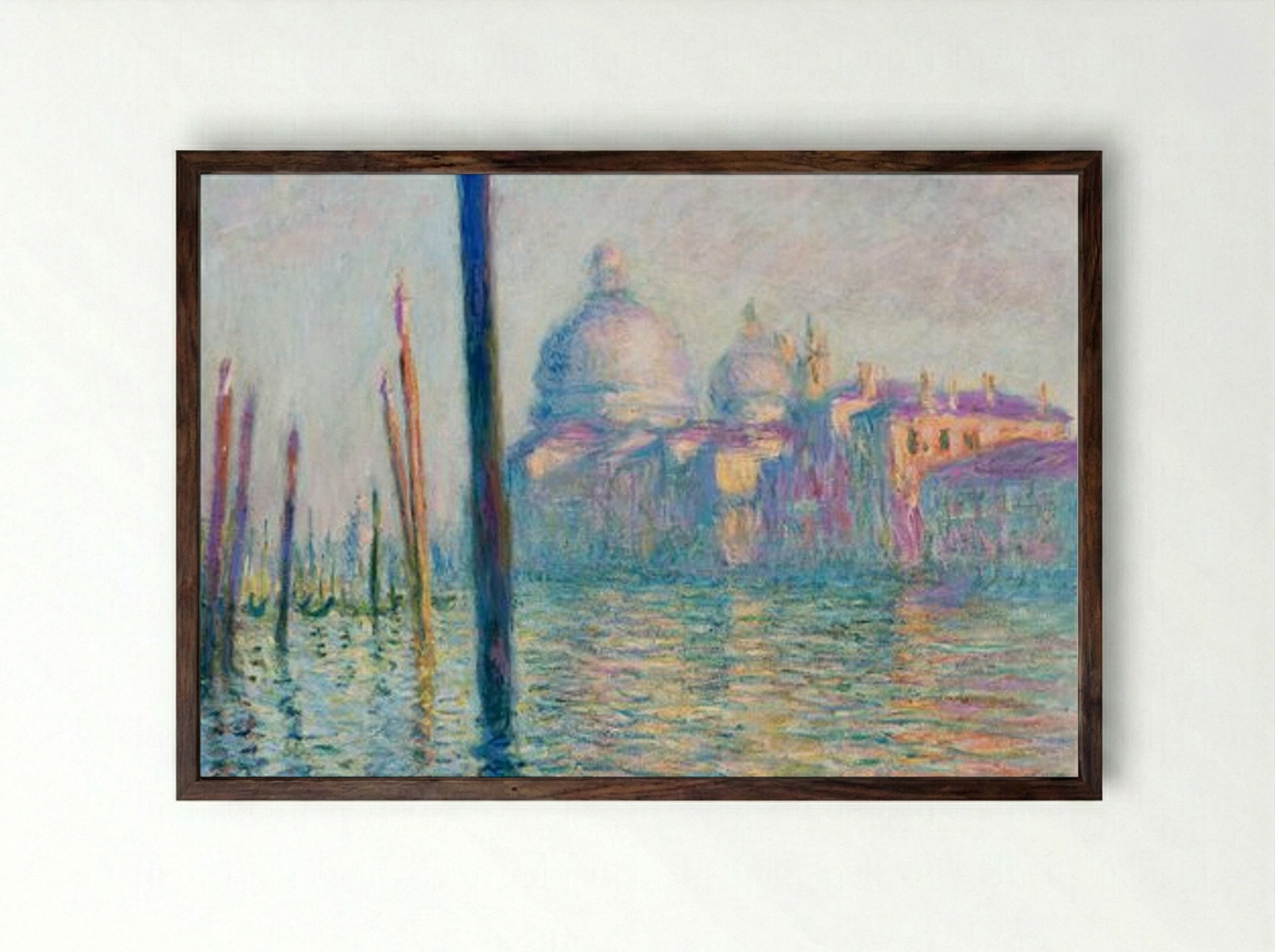 Le Grand Canal, Venice - Claude Monet - Framed Print Dark Wood