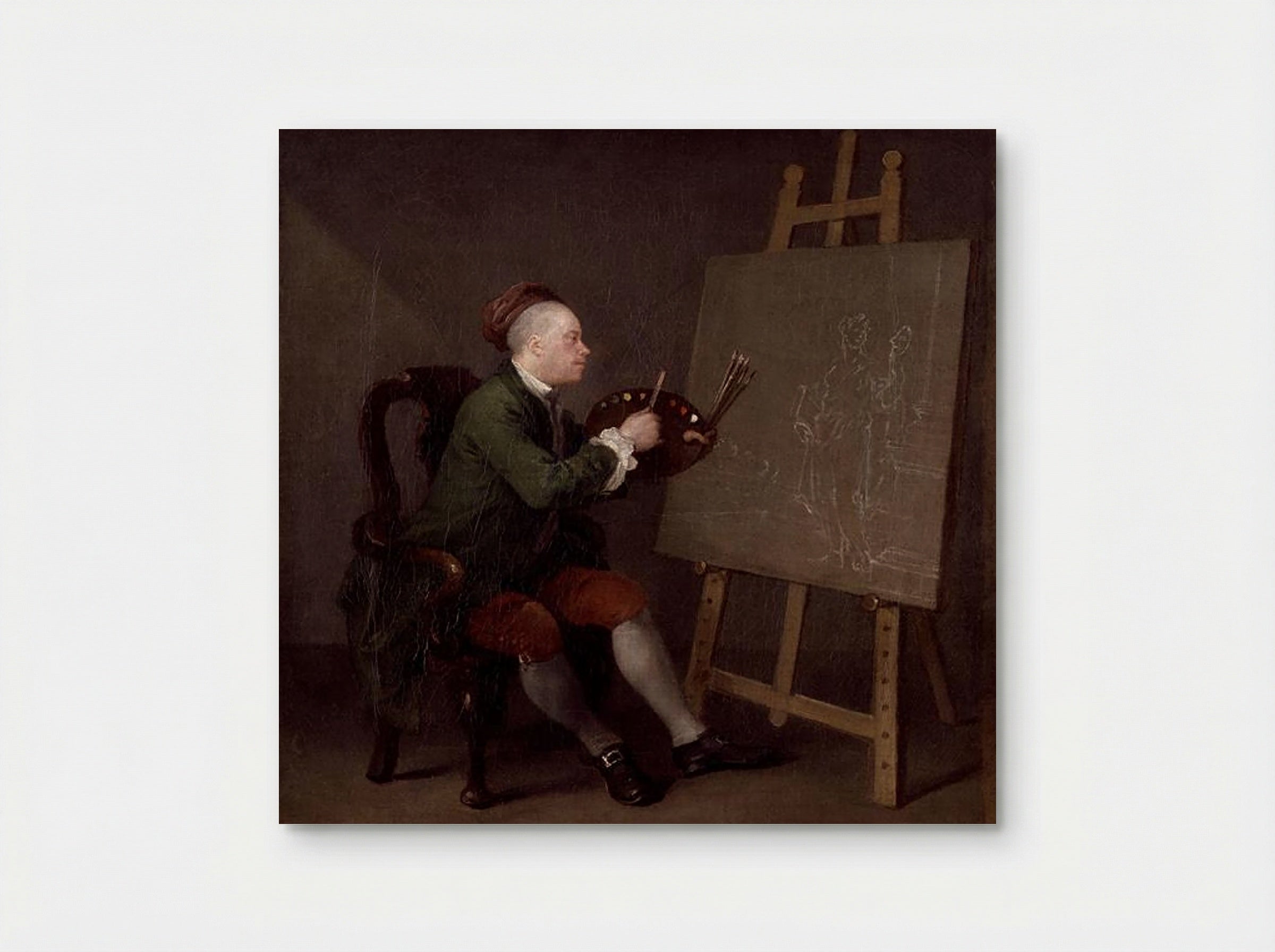 Hogarth Painting the Comic Muse - William Hogarth - Poster