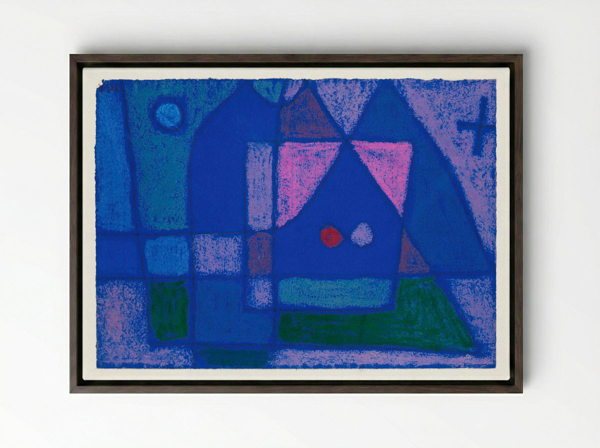 A Little Room in Venice - Paul Klee - Framed Canvas Dark Wood