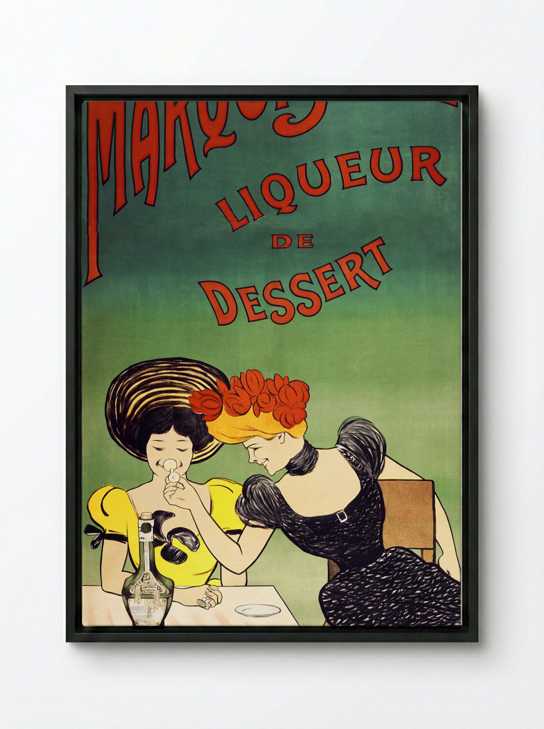 La Marquisette Liqueur de Dessert - Leonetto Cappiello - Framed Canvas Black