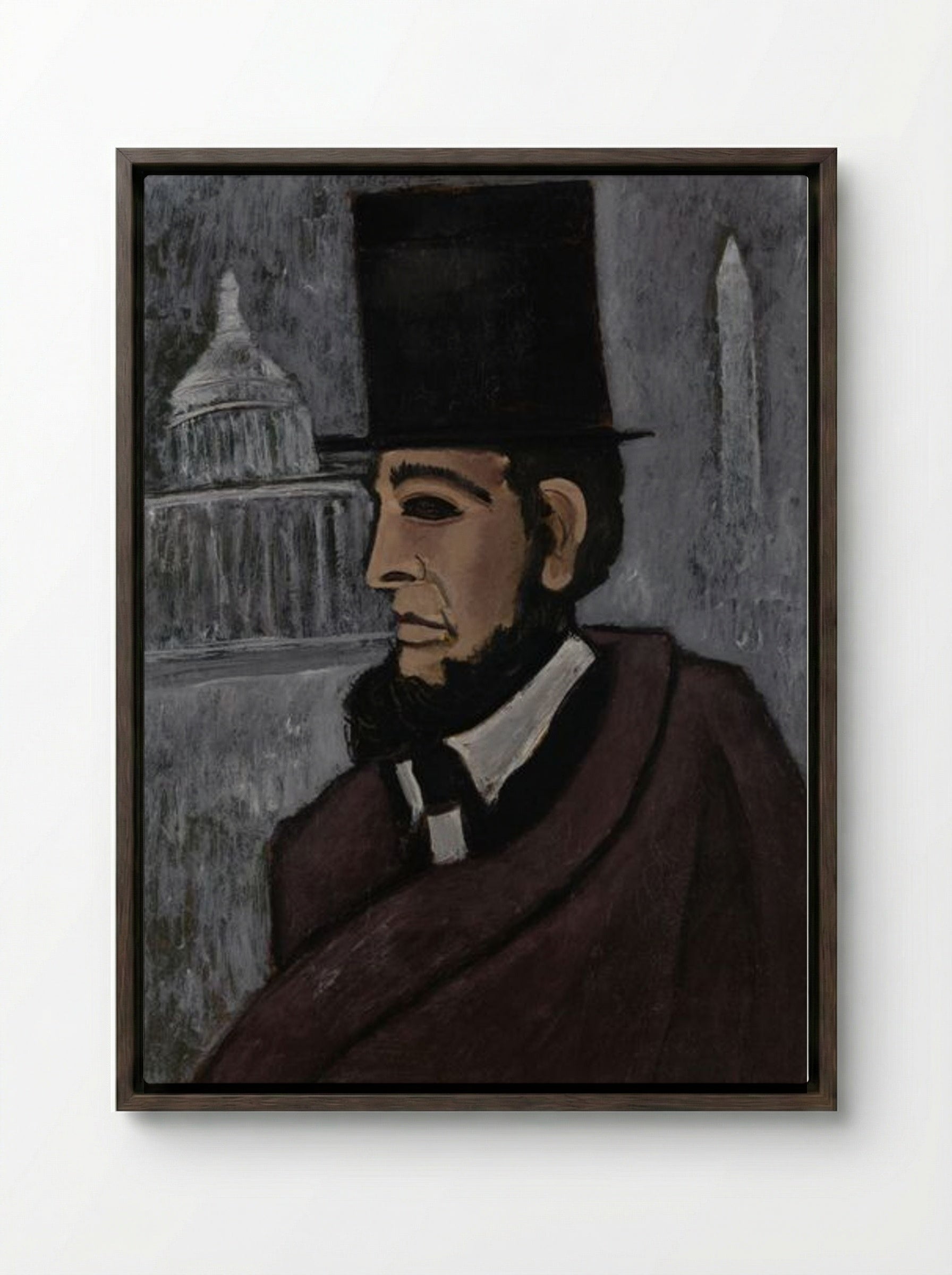 Weary of the Truth - Marsden Hartley - Framed Canvas Dark Wood