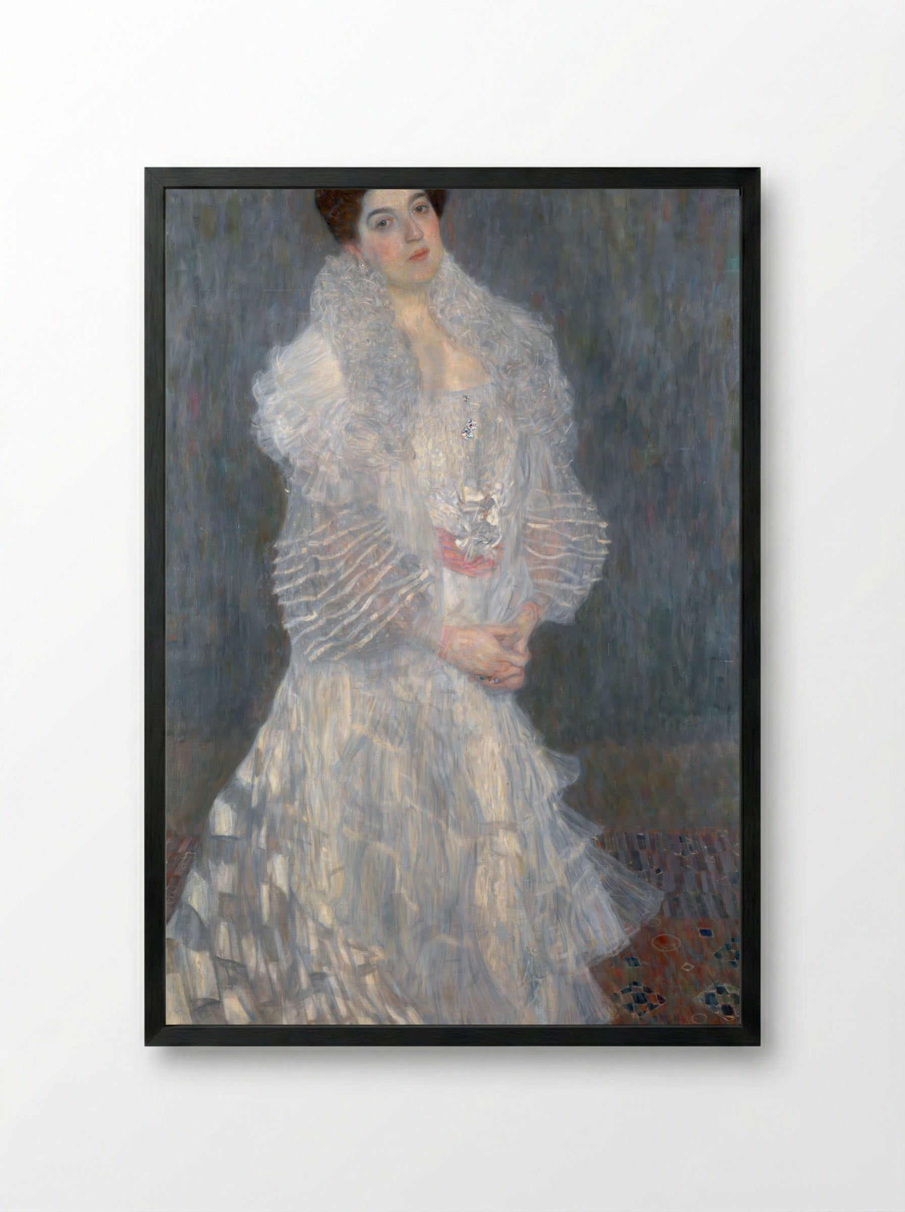 Portrait of Hermine Gallia - Gustav Klimt - Framed Print Black