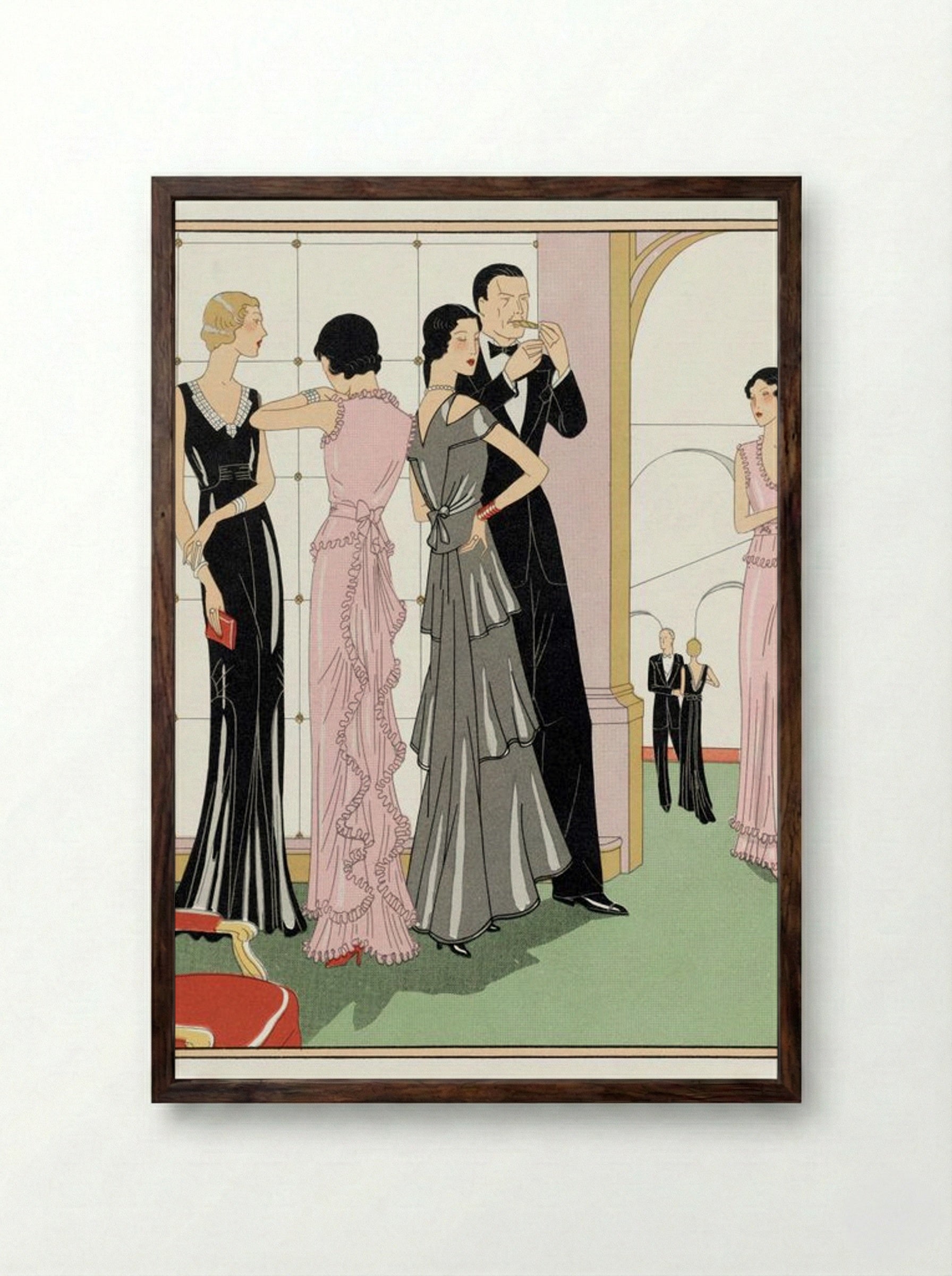 Evening Wears - Martial et Armand - Framed Print Dark Wood