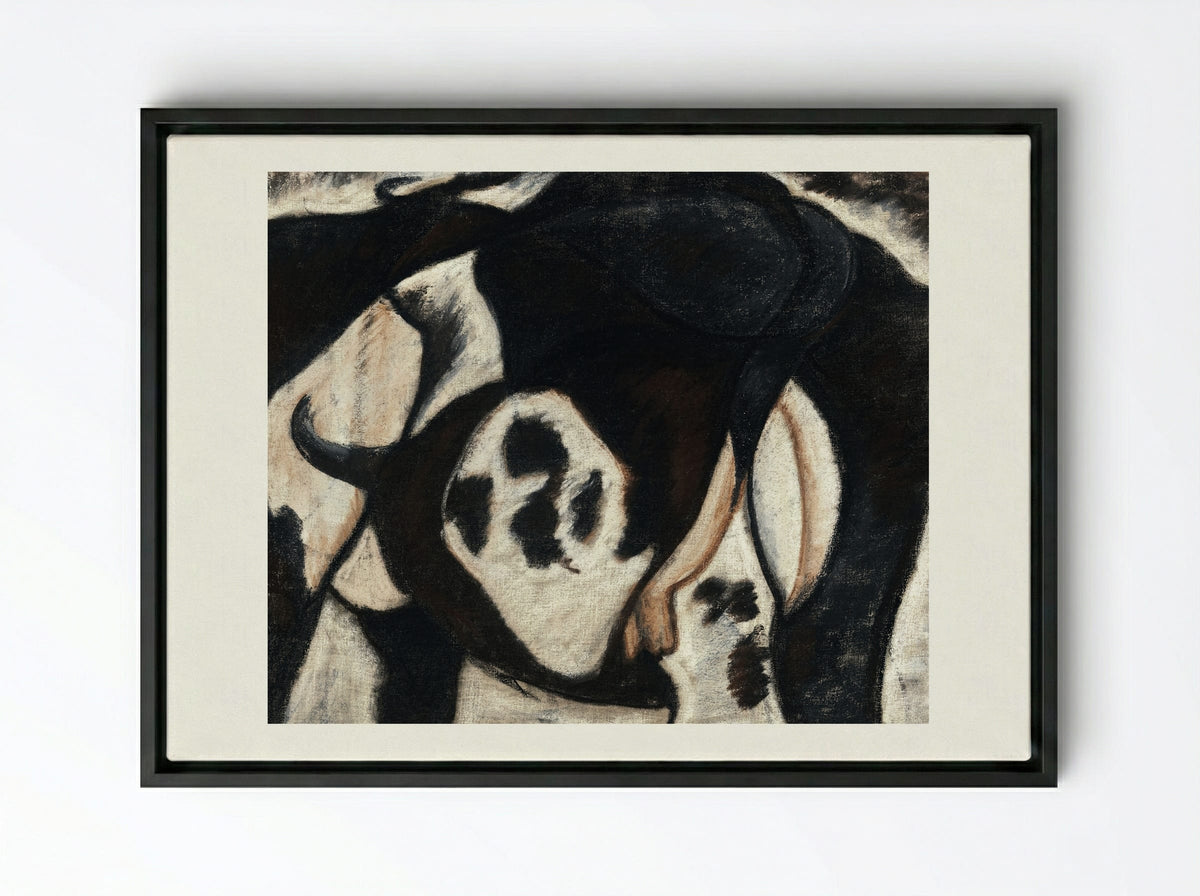 Cow - Arthur Dove - Framed Canvas Black