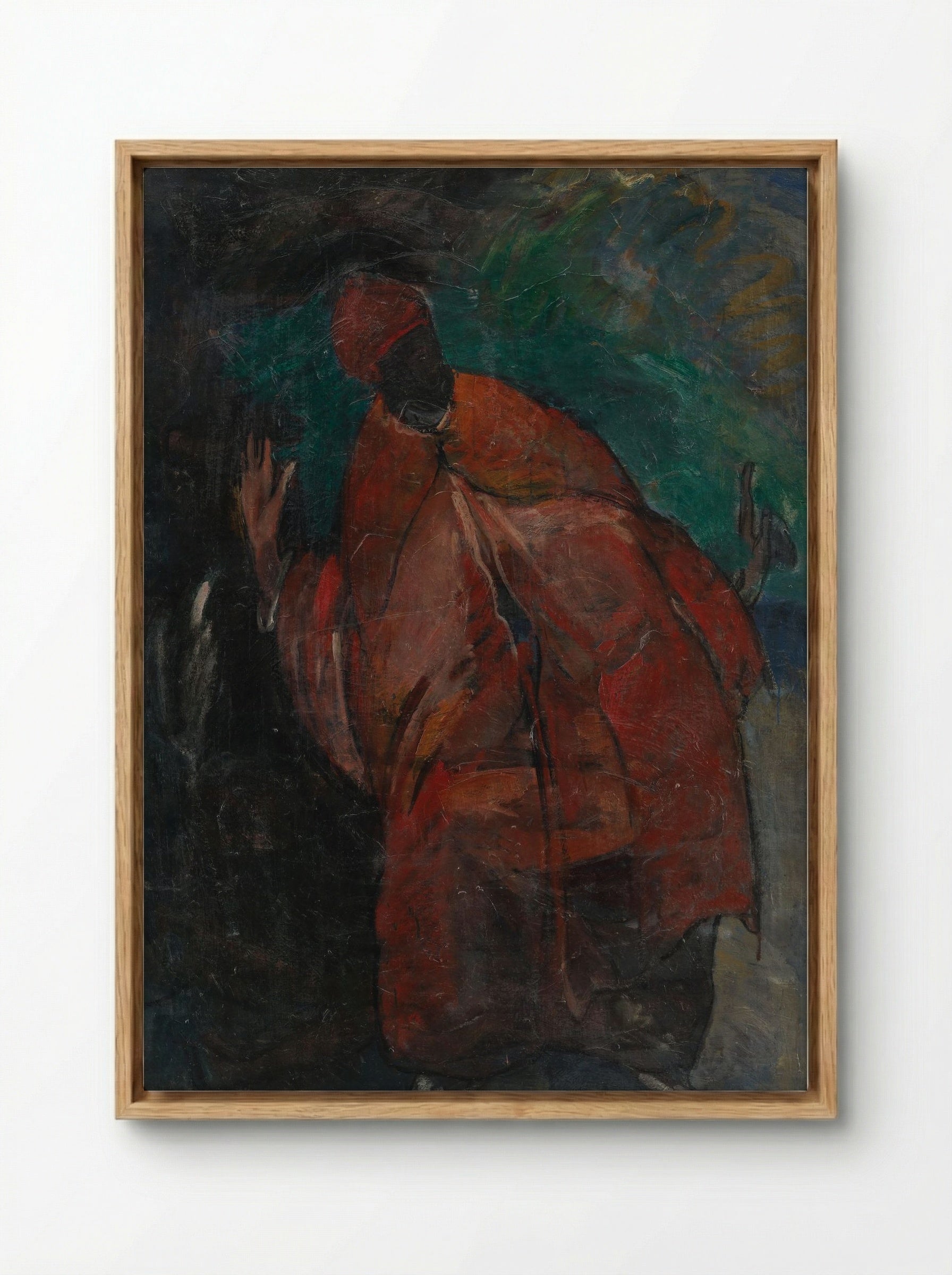 The Black Prophet, Prophets Opus II - Jens Adolf Jerichau - Framed Canvas Wood