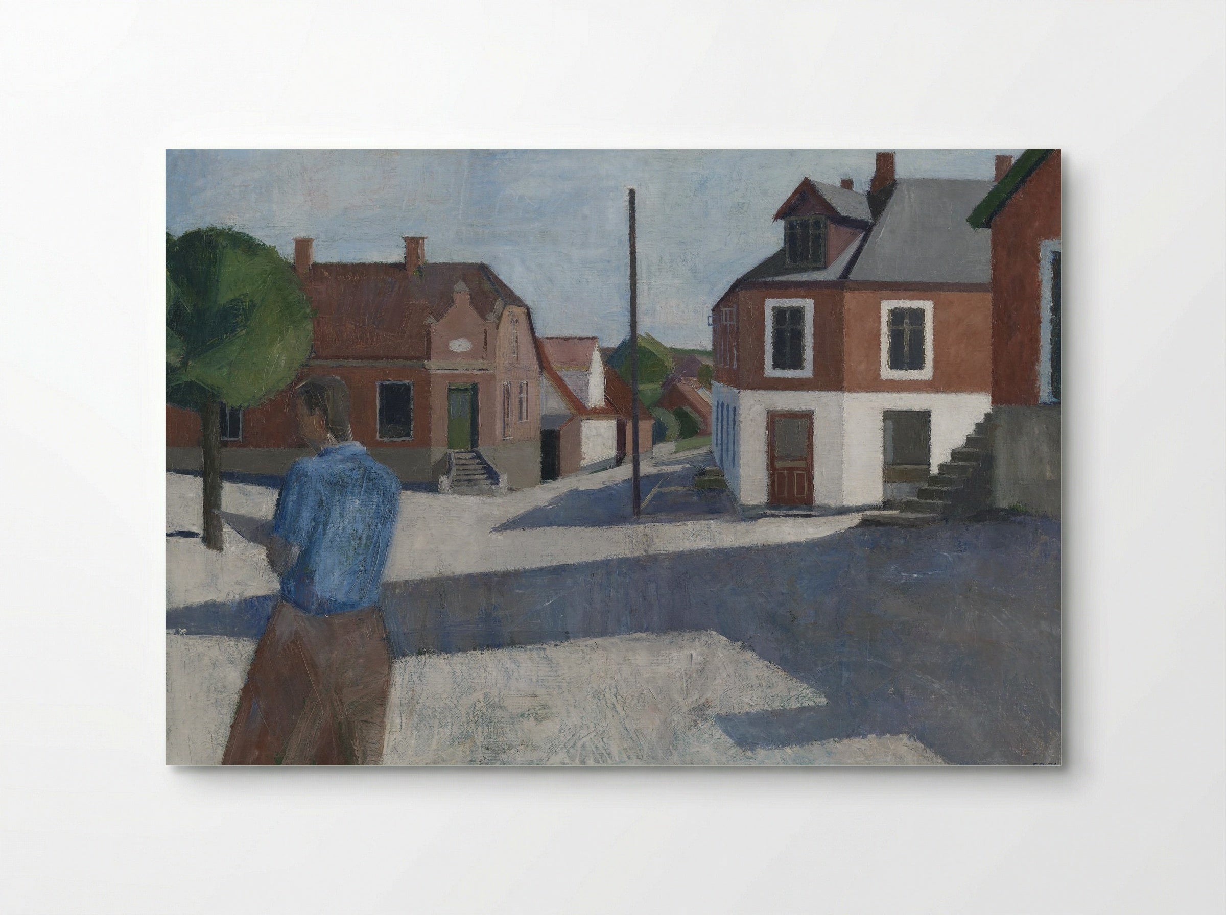 Street Scene with Figure - Erik Raadal - Poster
