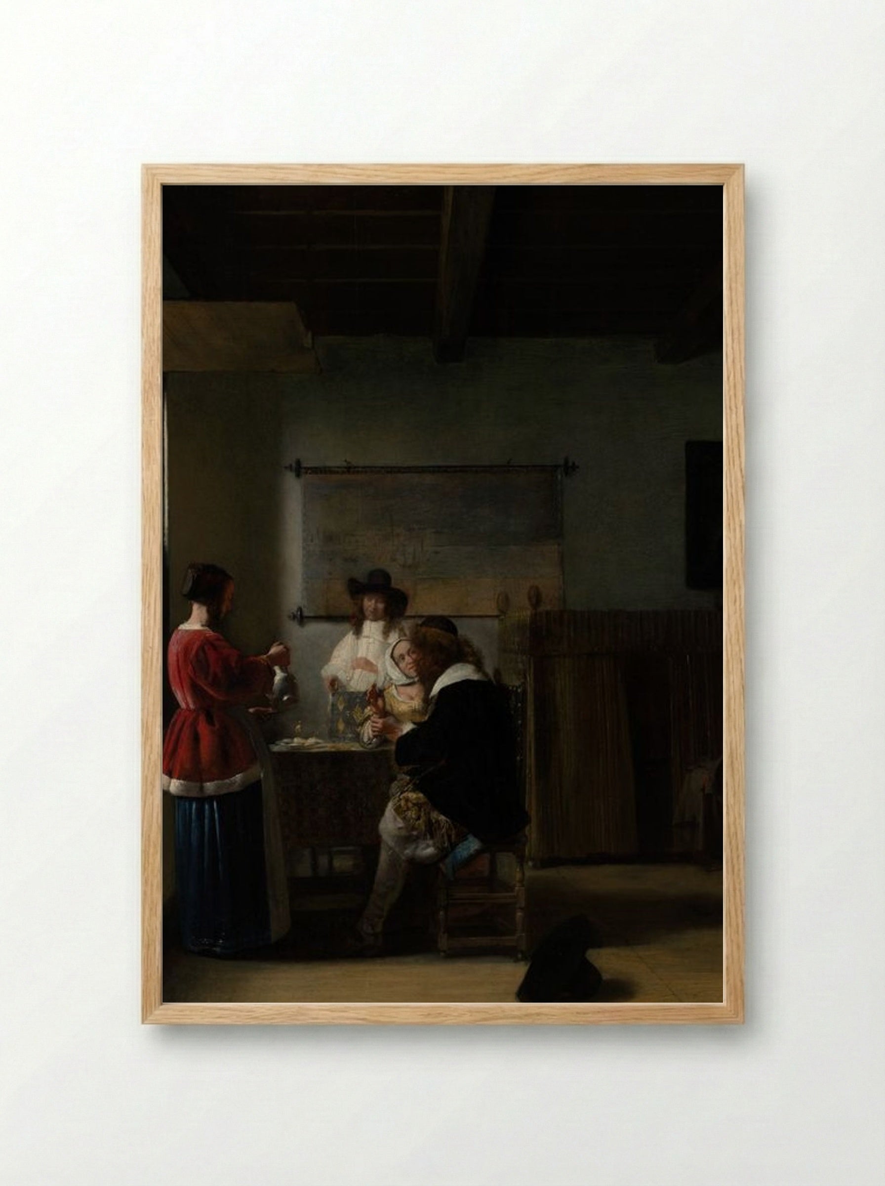 The Visit - Pieter de Hooch - Framed Print Wood