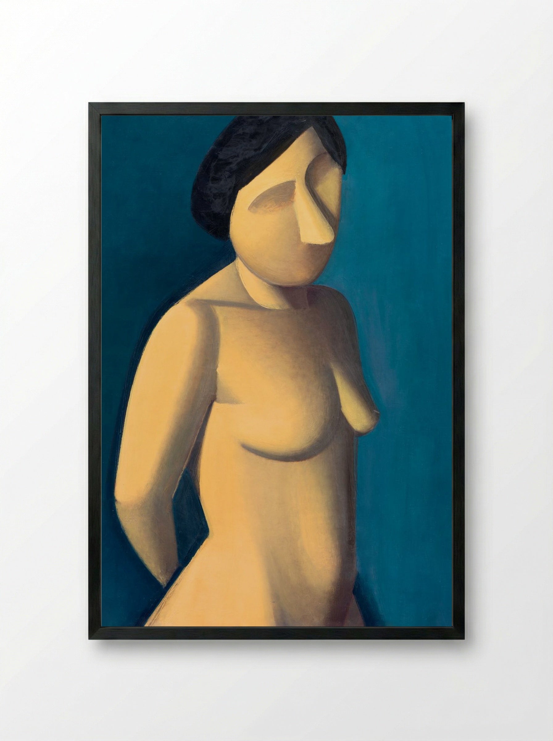 Female Model - Vilhelm Lundstrøm - Framed Print Black