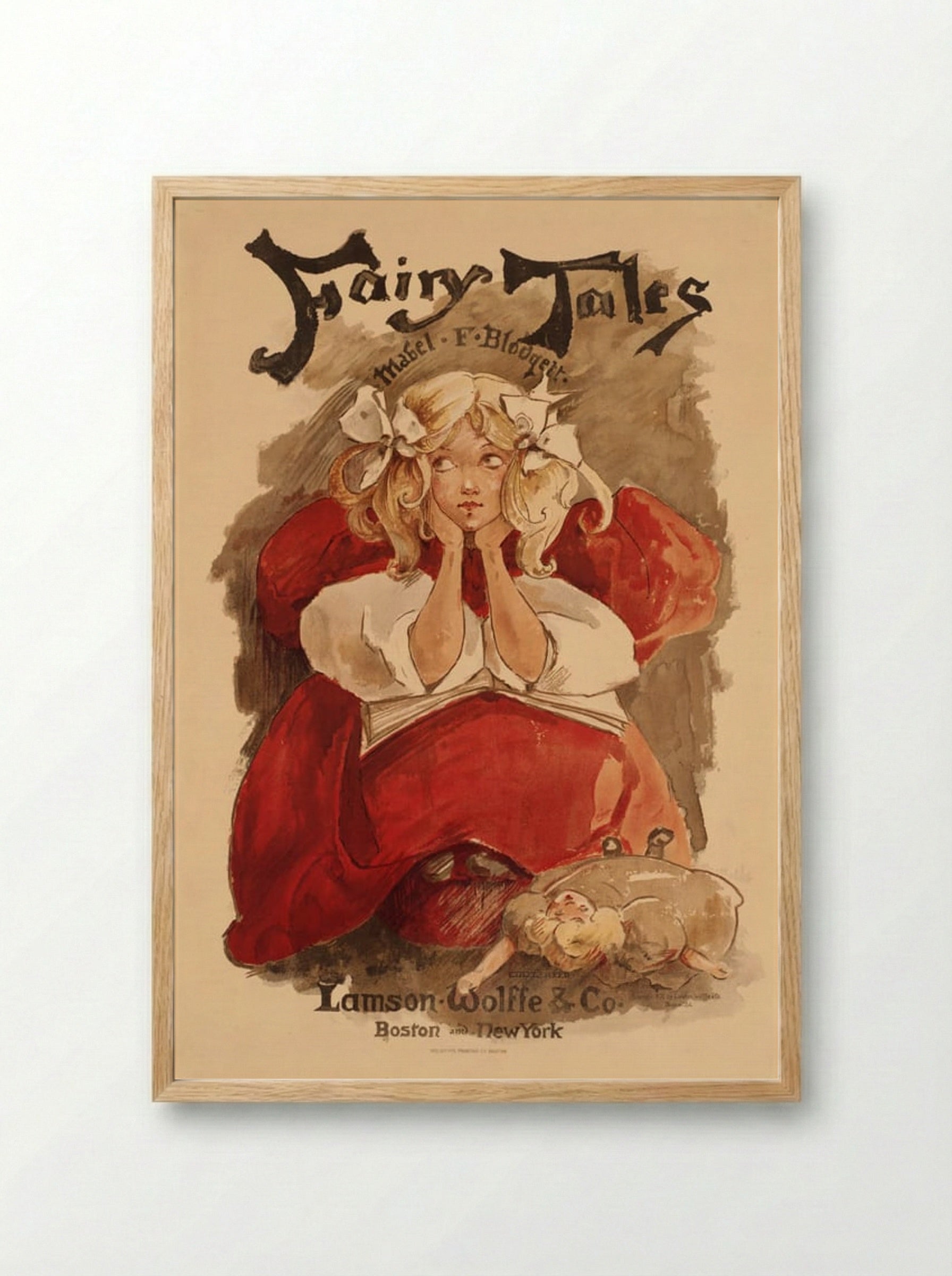 Fairy Tales (Mabel F. Blodgett Illustrations) - Ethel Reed - Framed Print Wood