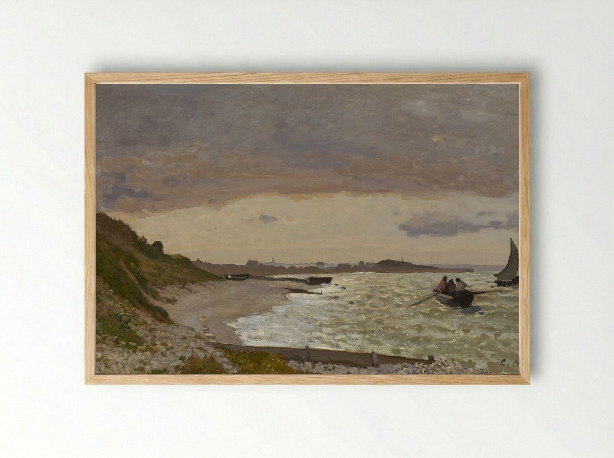 Seascape near Fécamp - Claude Monet - Framed Print Wood