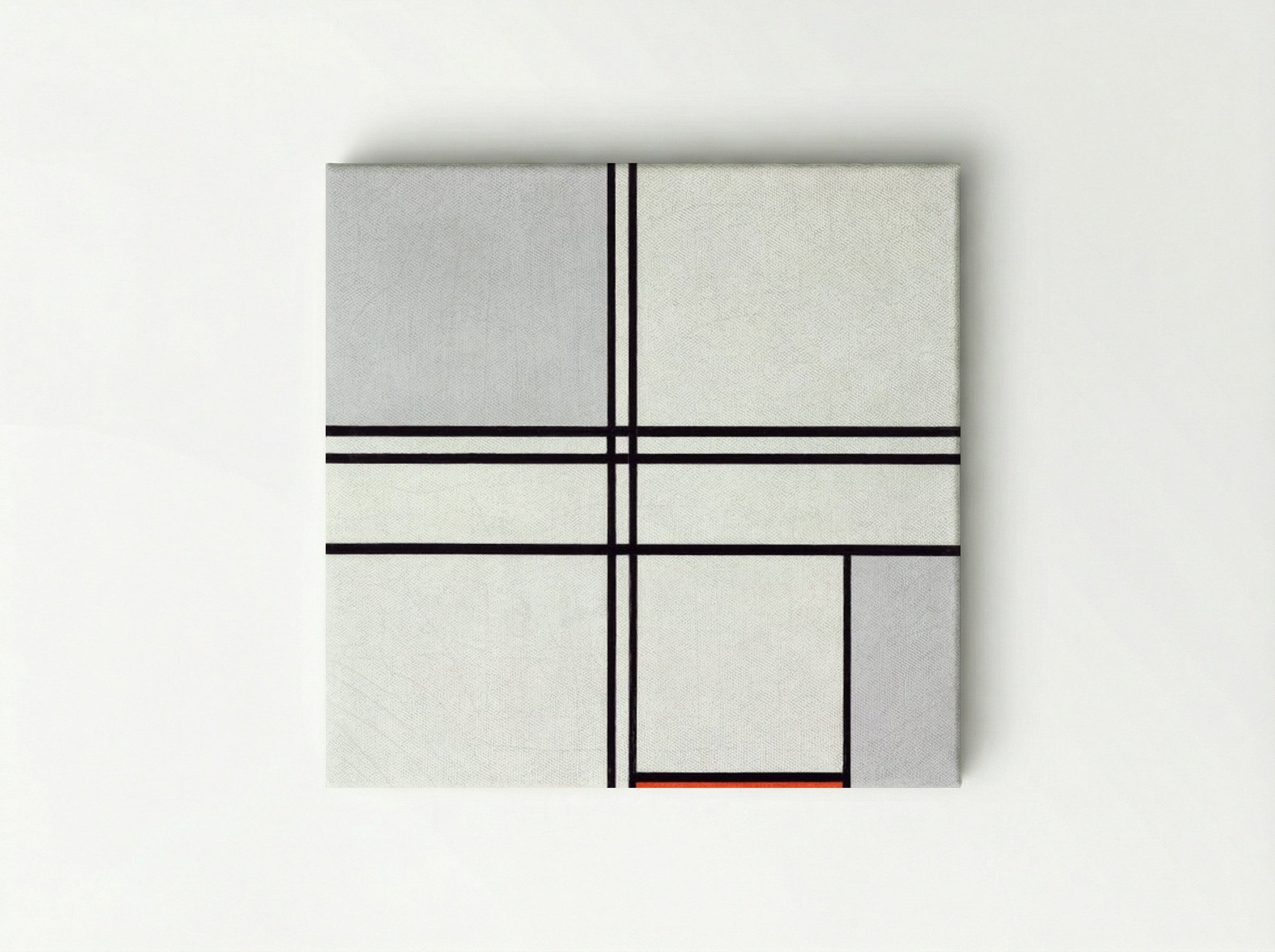 Composition No. 1, Grey-Red - Piet Mondrian - Canvas