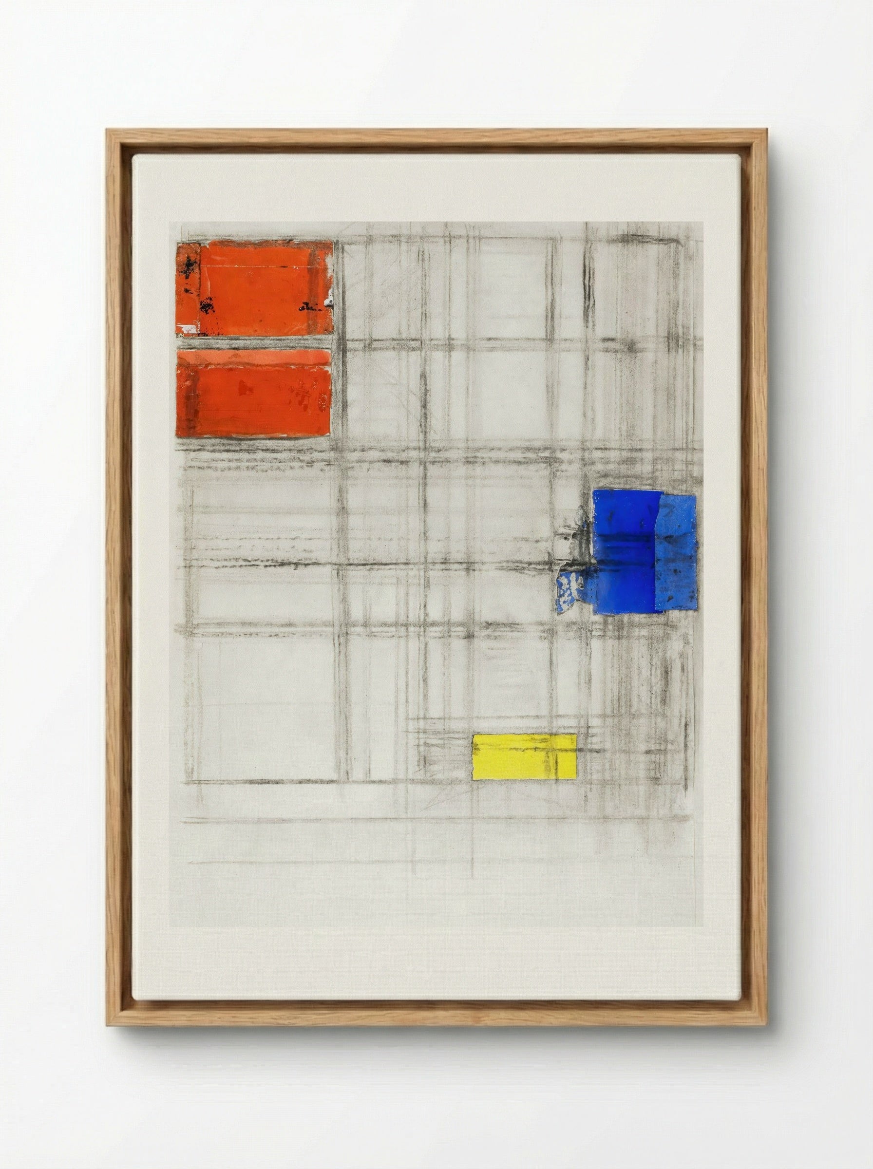 Study for a Composition - Piet Mondrian - Framed Canvas Wood