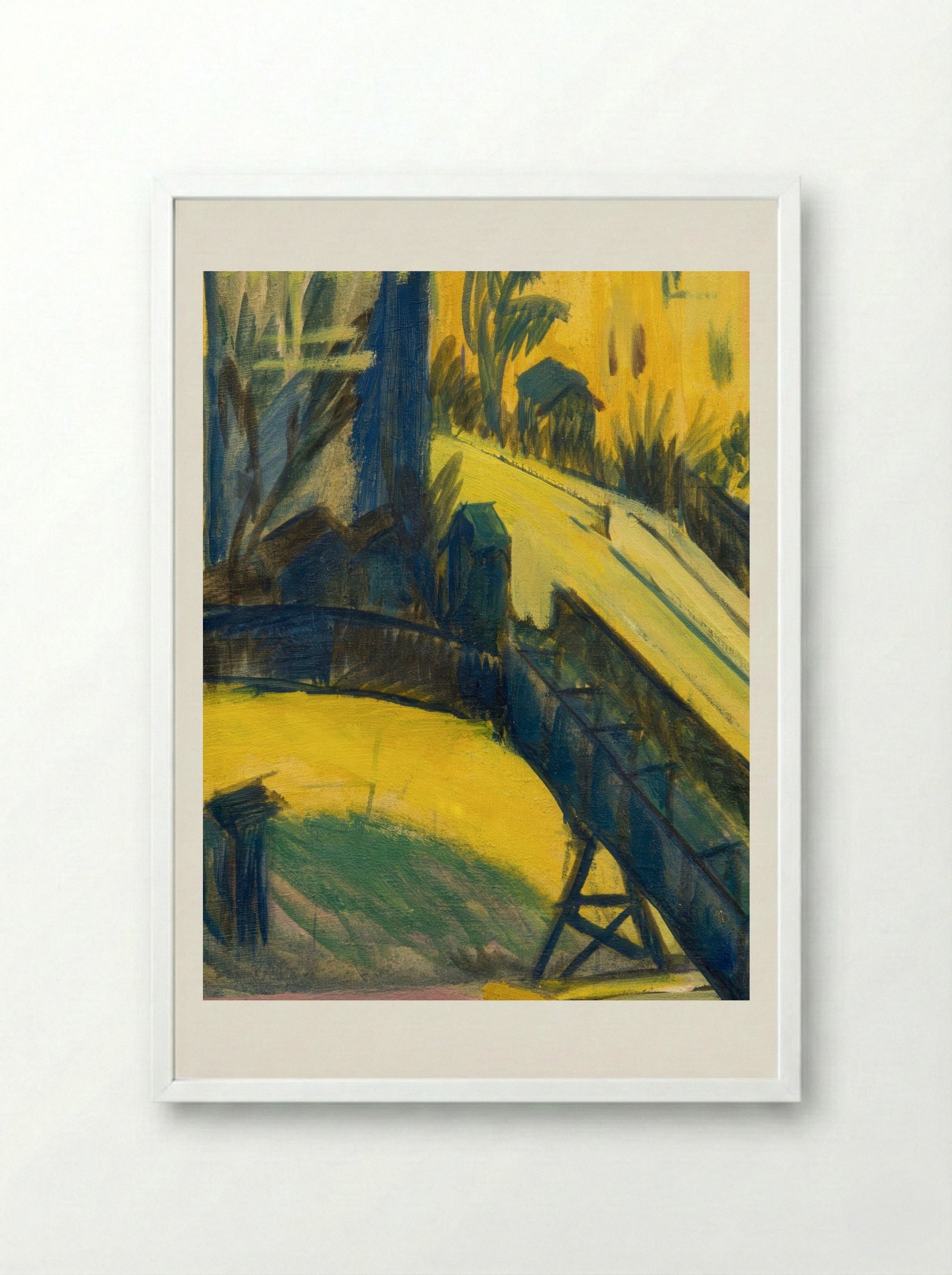 View from the Window - Ernst Ludwig Kirchner - Framed Print White