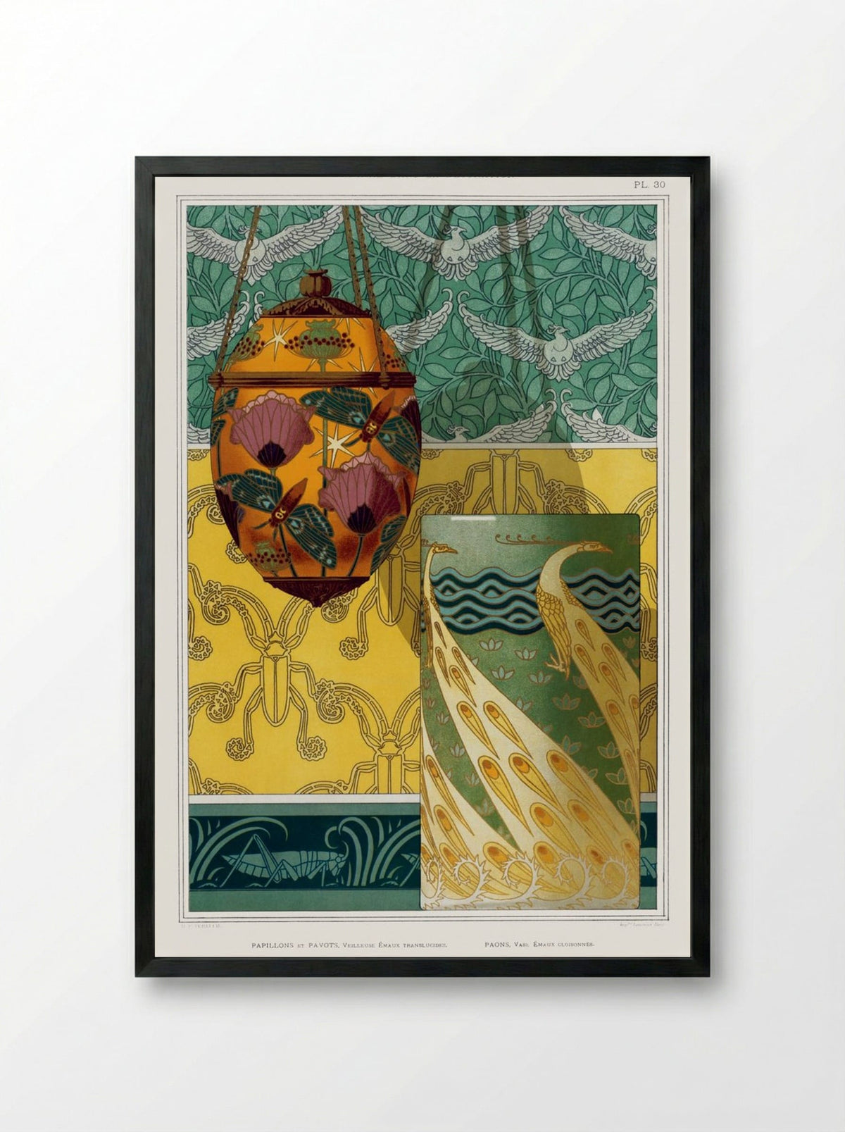 L'Animal dans la Decoration, Plate 30 - Fine Art Print - Framed Print Black