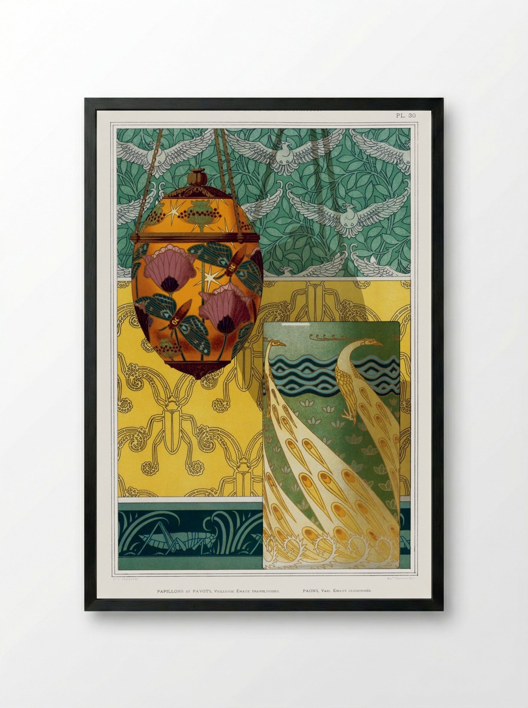 L'Animal dans la Decoration, Plate 30 - Fine Art Print - Framed Print Black