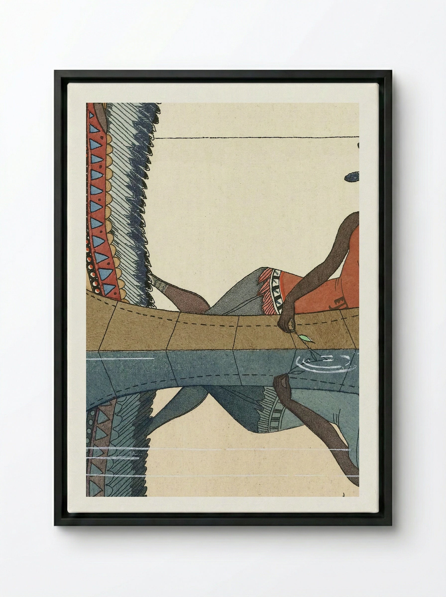 Le long du Missouri - George Barbier - Framed Canvas Black