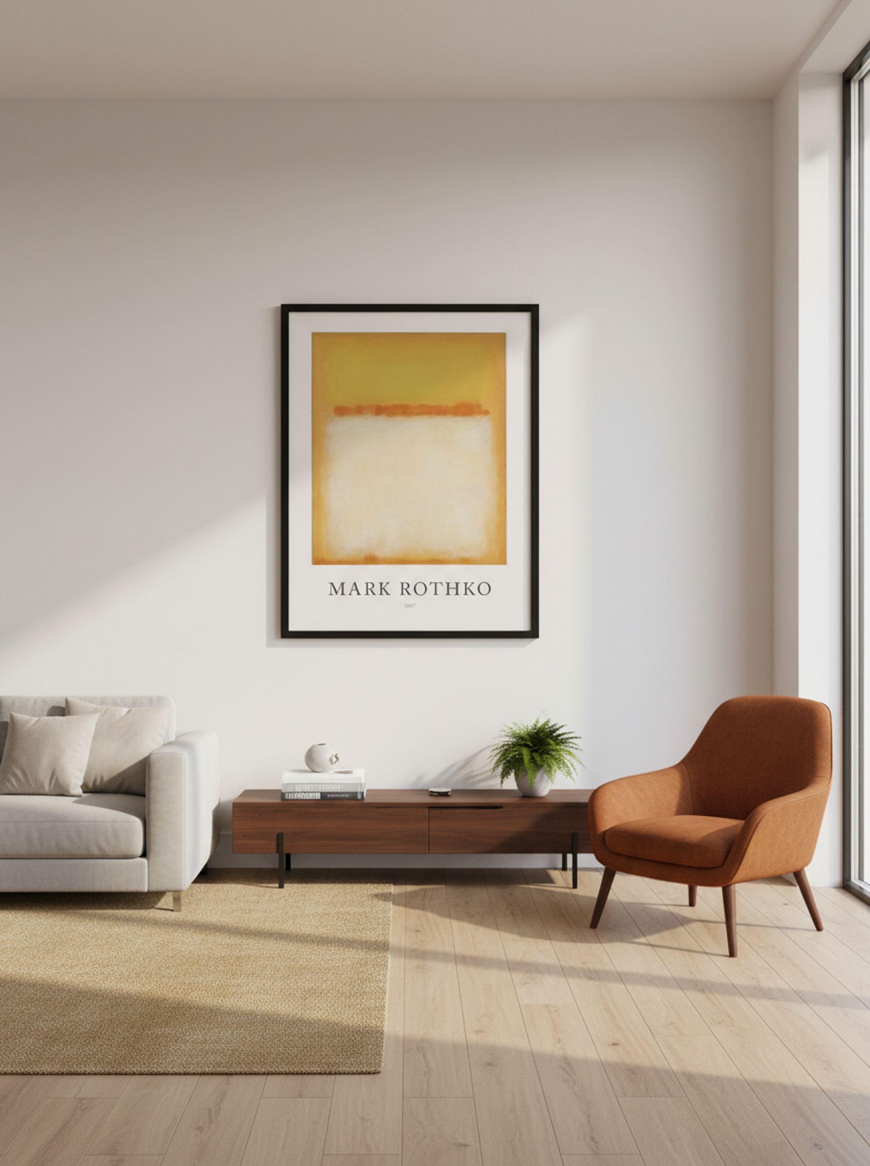 Untitled (Yellow, Orange, White) - Mark Rothko - Lifestyle