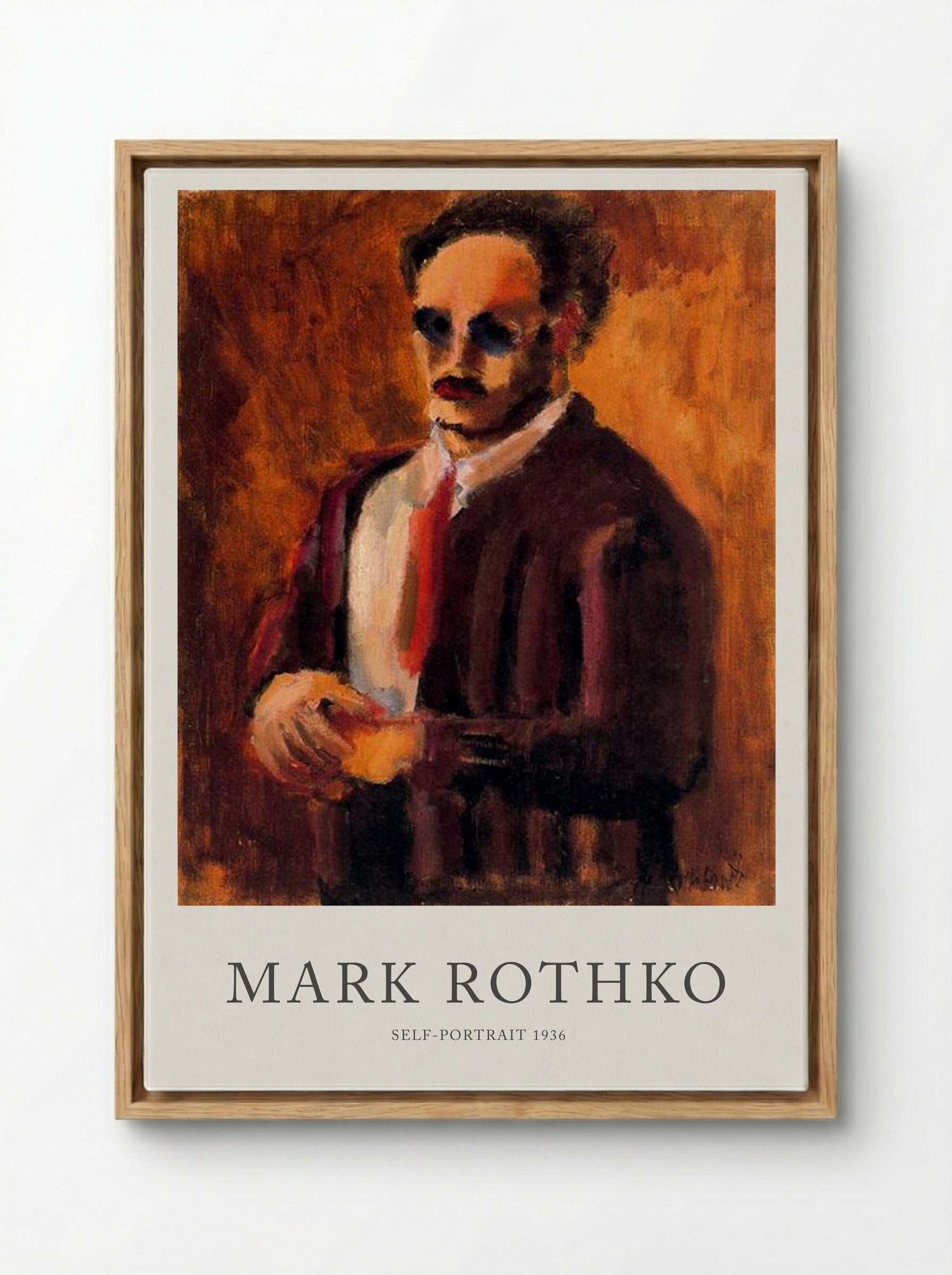 Self-Portrait - Mark Rothko - Framed Canvas Wood