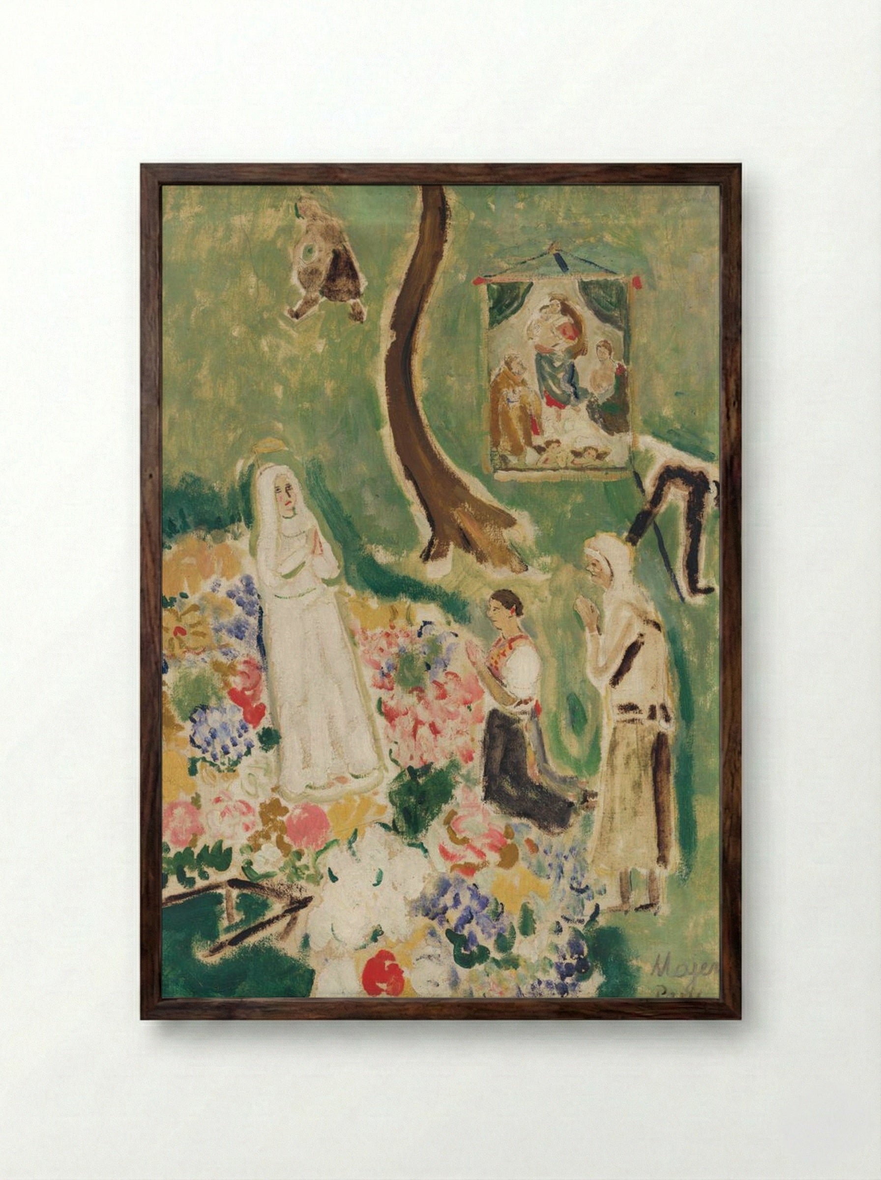 Two Madonnas - Cyprián Majerník - Framed Print Dark Wood